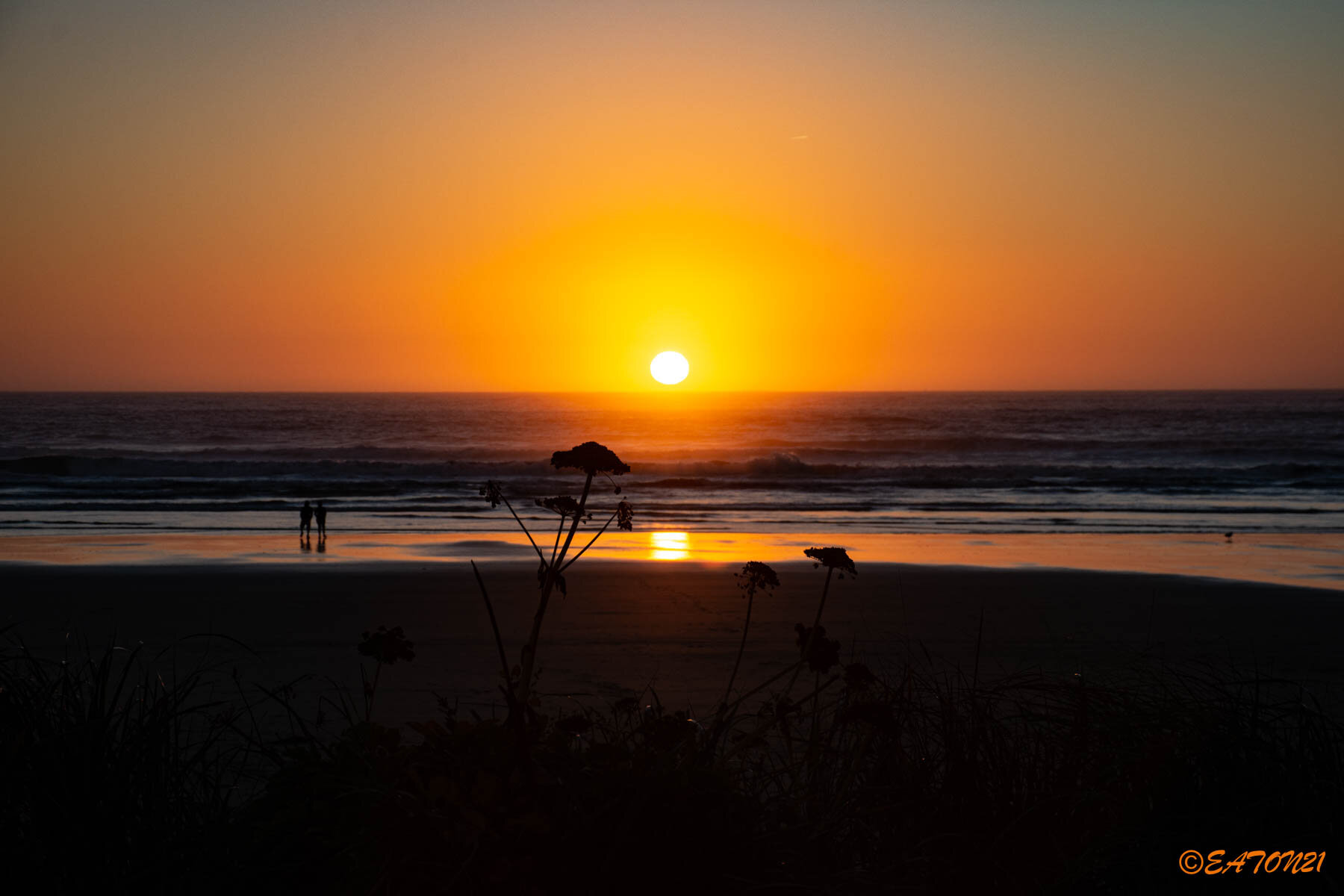 Fall Sunset at Cannon Beach