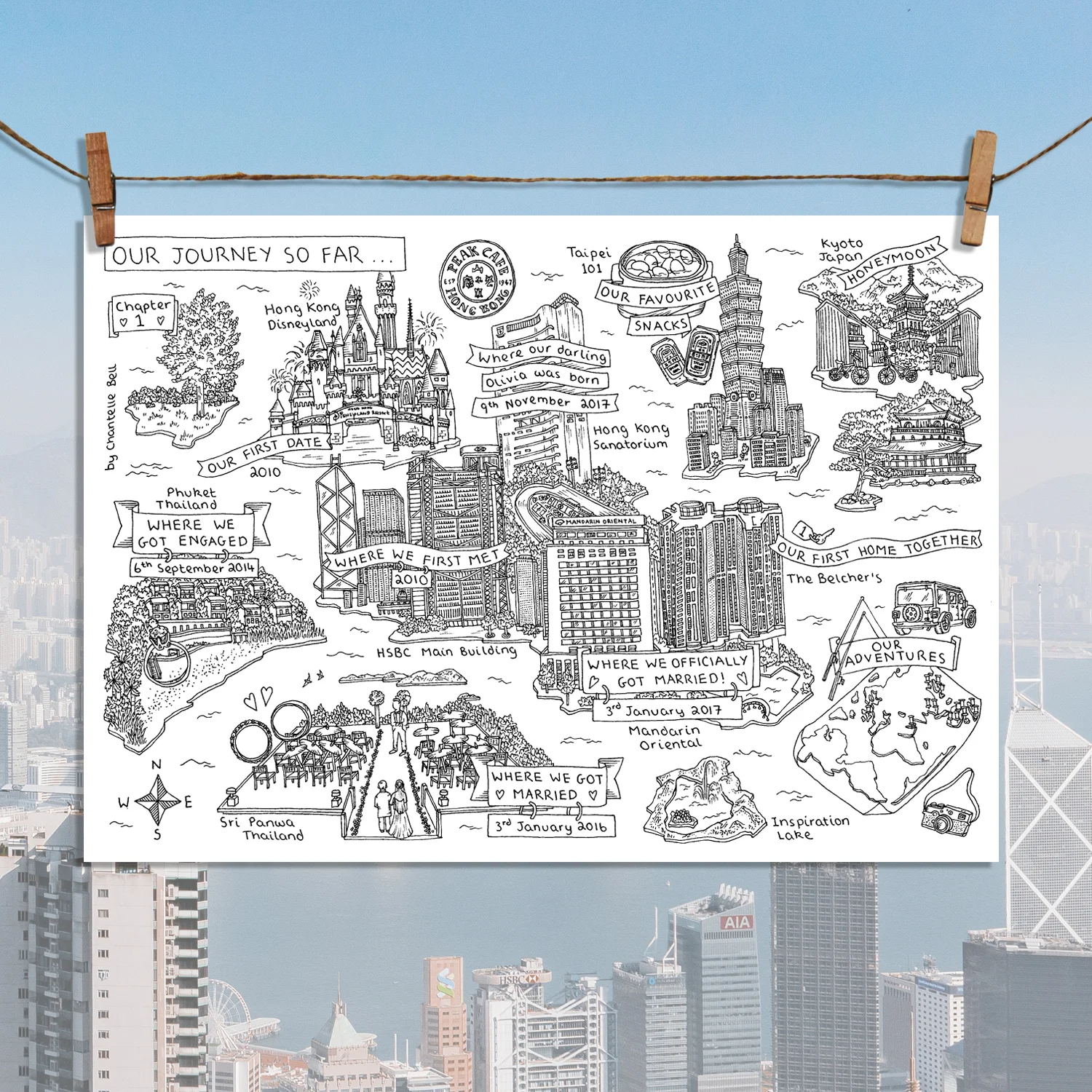Personalised Hand Drawn Map