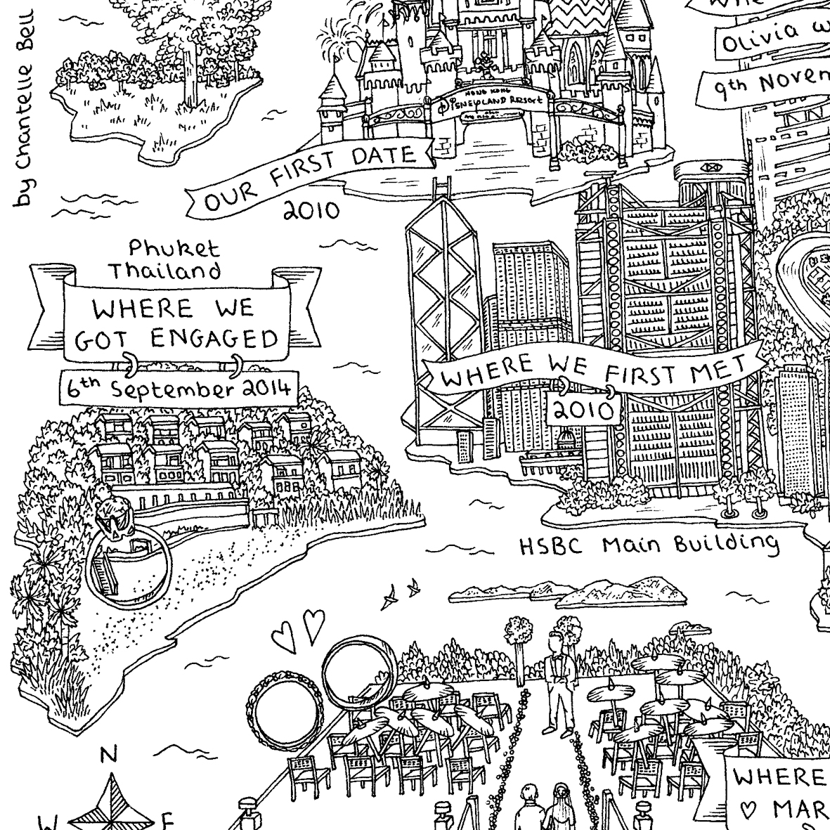 Personalised Hand Drawn Map