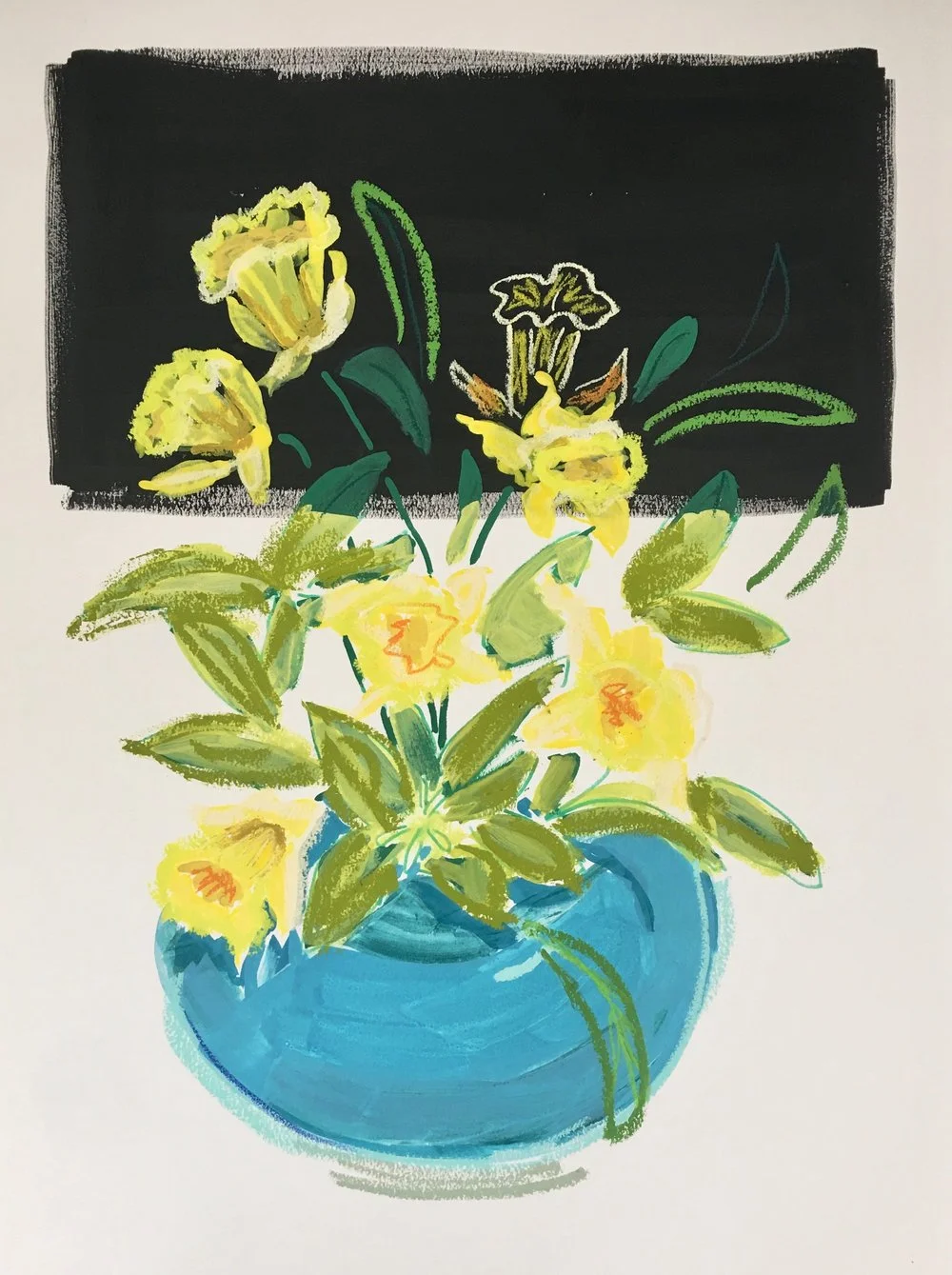Daffodils in a Bowl II, 30x23