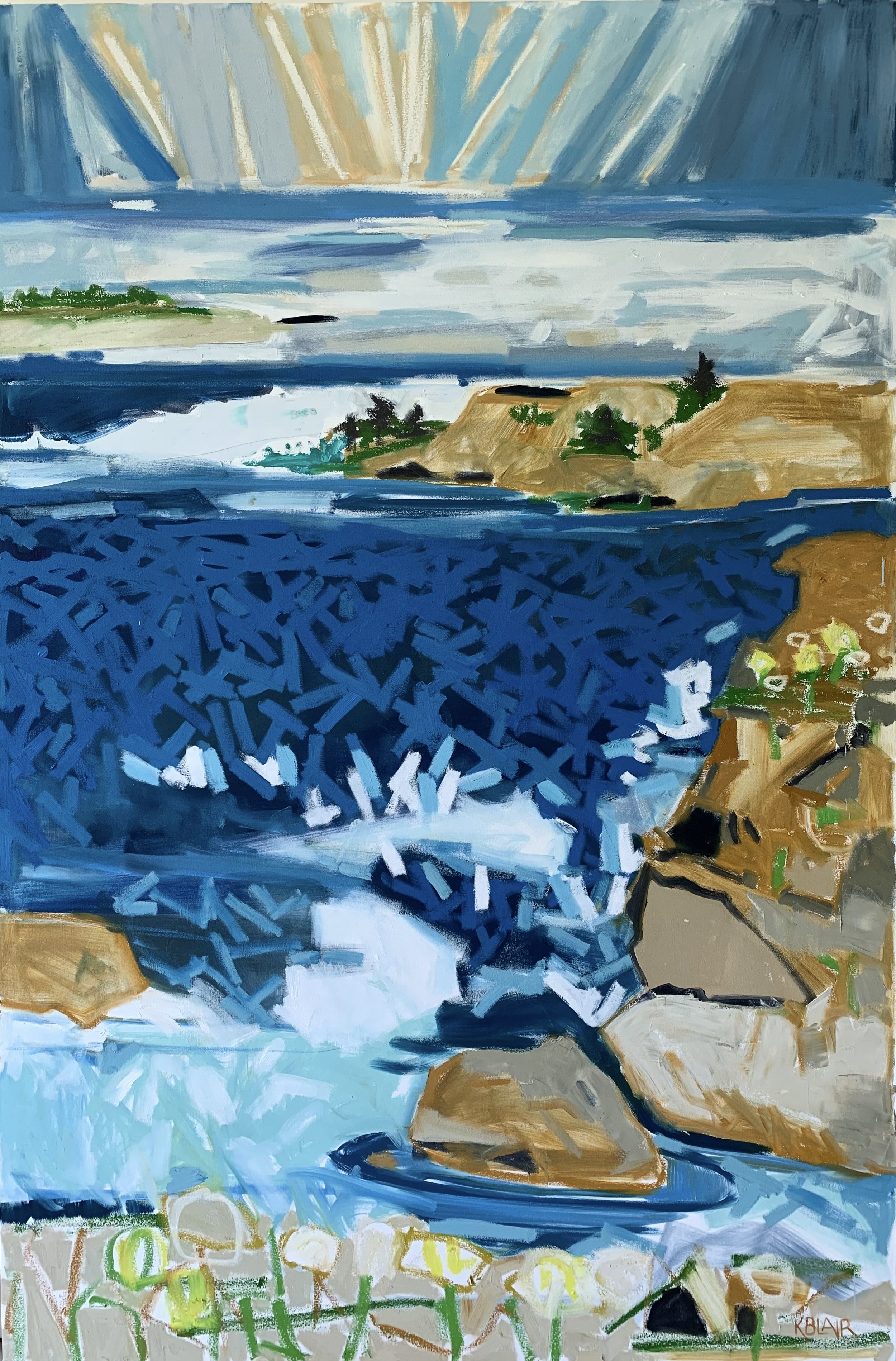 Tide Pools II, 72x48, $11,000.