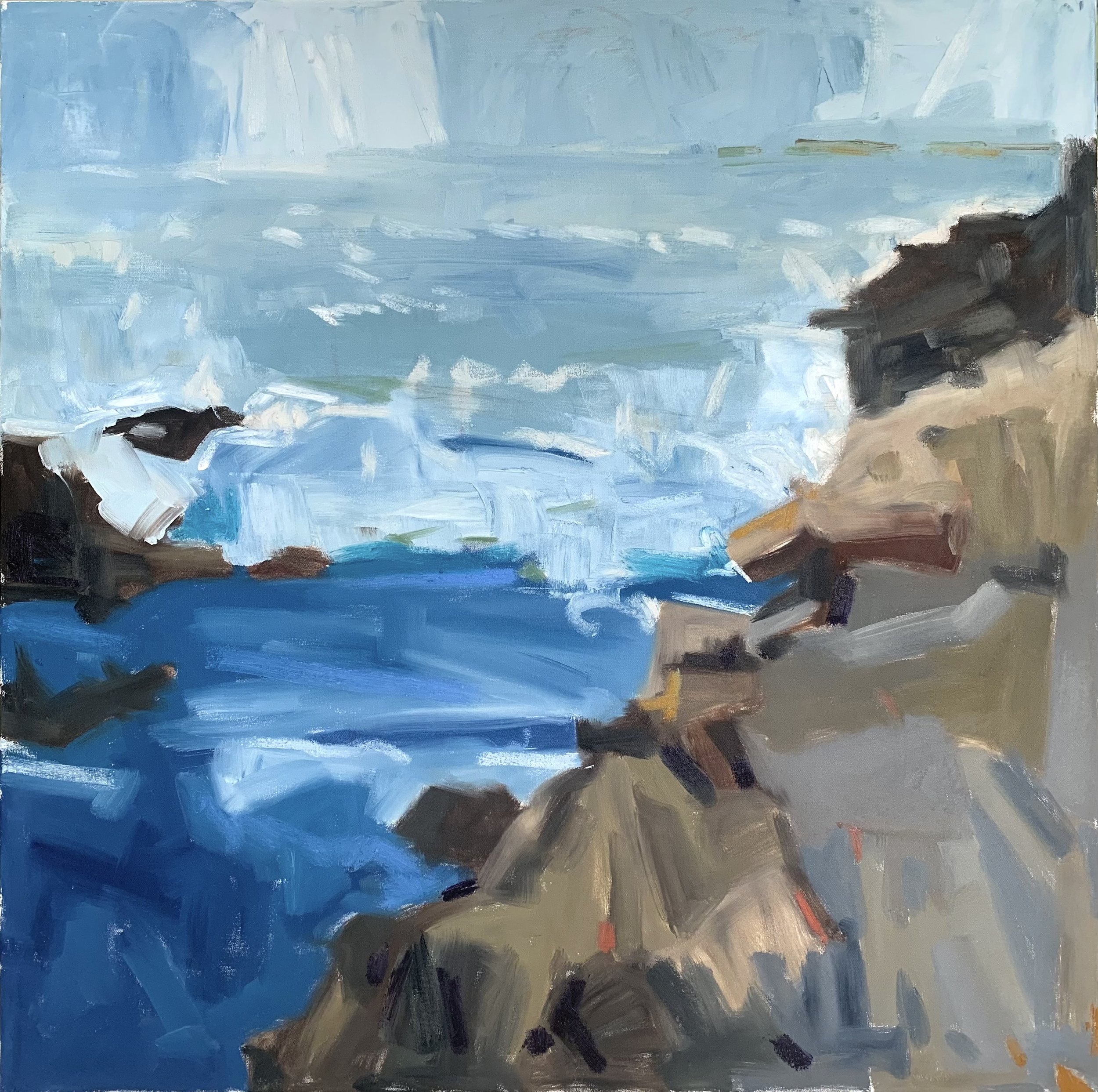 Storm Coming, Maine, 36x36, $4,500.