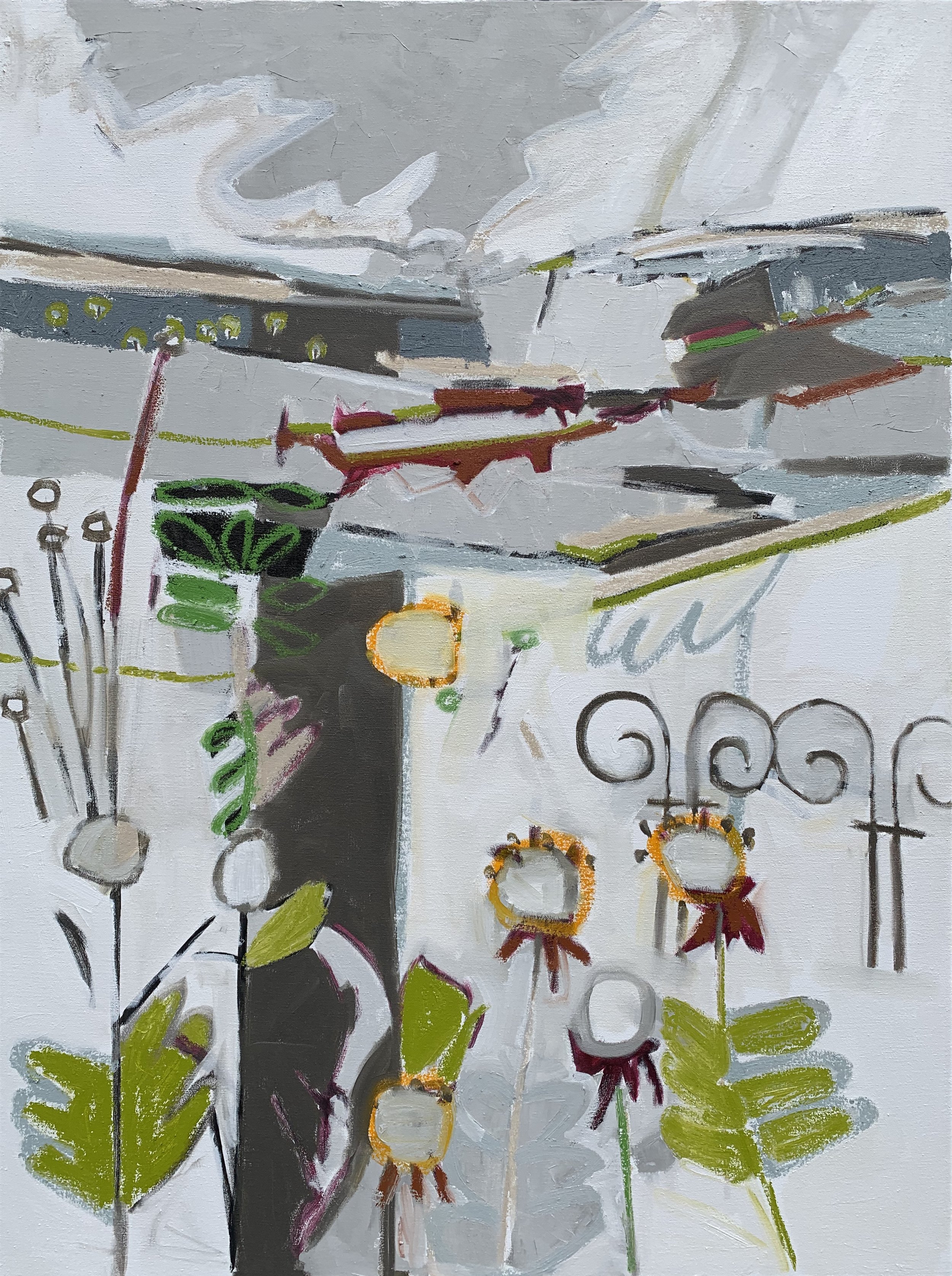 Garden in March, 48x36, $6,000.