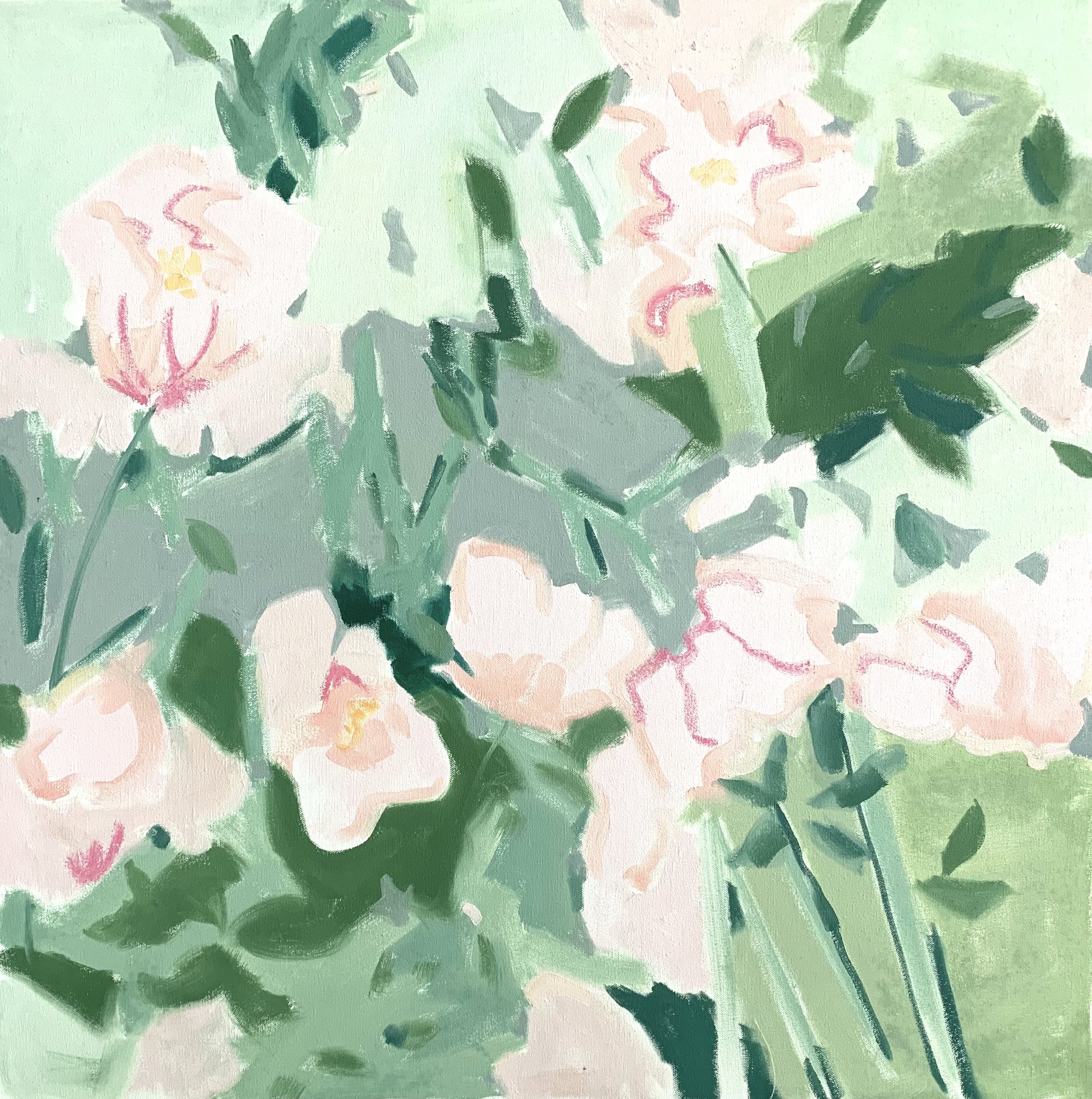 Peonies, 30x30, $3,500.