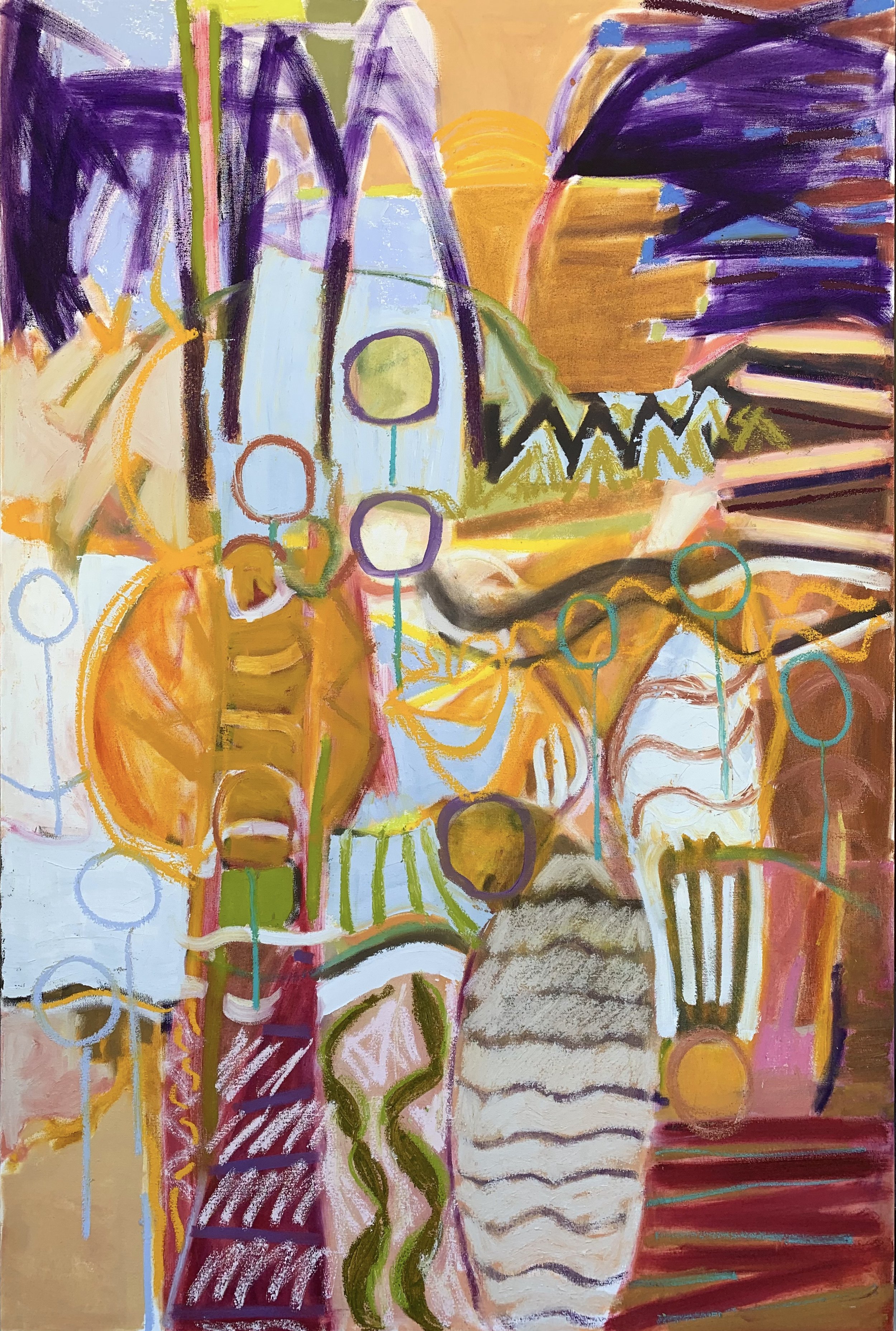 Sunset in the Mountains, 72x48, $11,000.