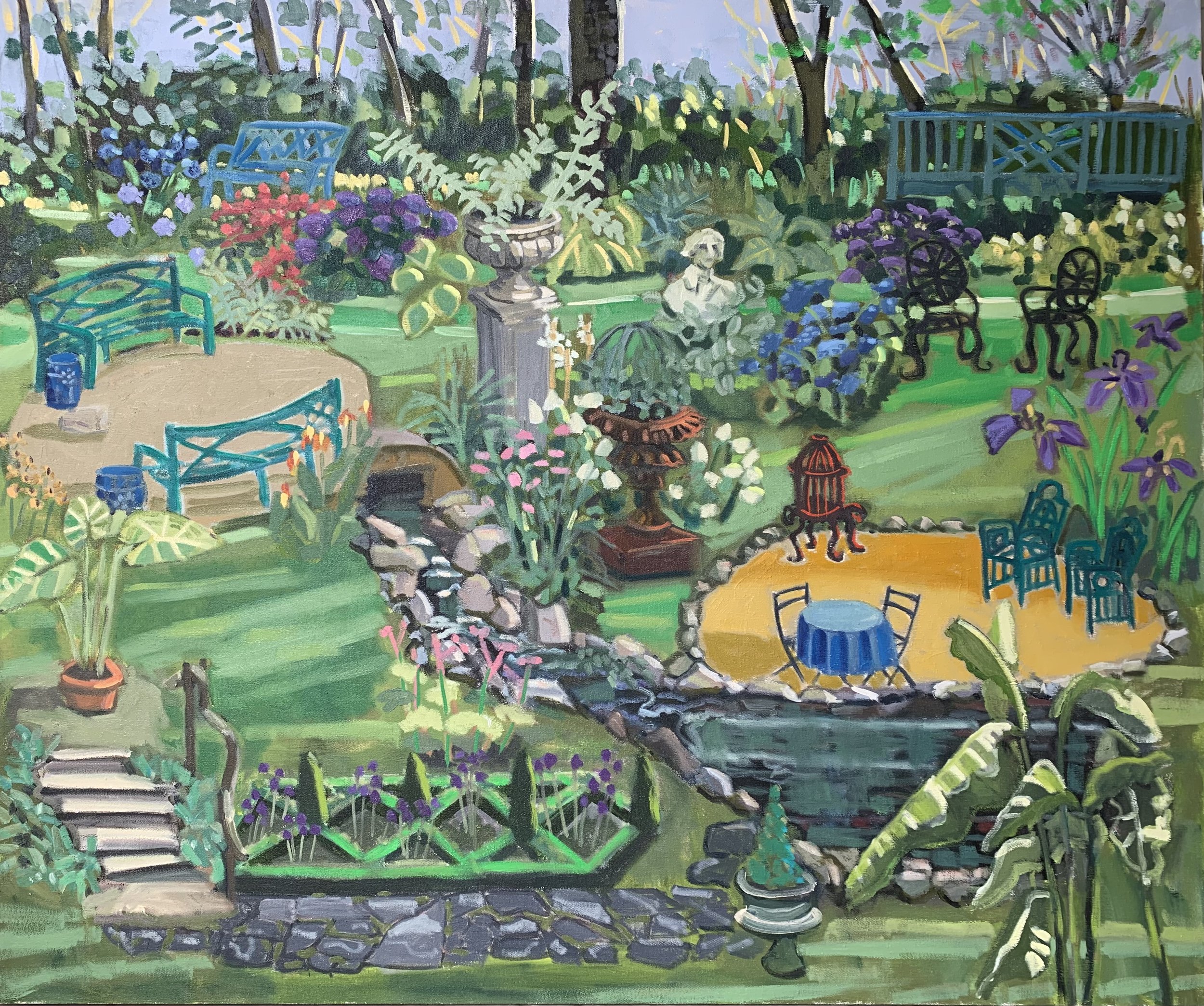 Leslie's Garden, 40x48, $6,500.