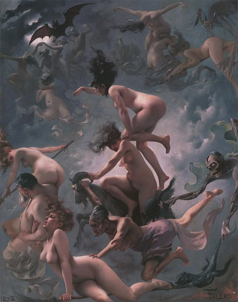 As you stand beneath the darkened sky on the eve of May, you may hear the rushing of bird or bat wing overhead, or witness the momentary blotting out of a constellation or two as they take flight. These are neither bird nor bat - for tonight is Walpurgisnacht, and the sky is full of witches . It was once unquestionably understood that witches lived among us, ever cunning and watchful. Good Christians, or at least those wishing to appear as such, lived their lives in recognition of this belief, and an awareness that one must be ever vigilant and abide by the many rules and rituals that helped to safeguard good, God-fearing people. Extra care and protections were even more necessary on the night of April 30th, Walpurgisnacht, or Hexennacht (Witches’ Night) - the night that belonged to the witch. Once defined as an individual who voluntarily entered into a pact with the devil and travelled by flying broomstick upon the backs of goats or, rather unfortunate men. On Walpurgisnacht a witch's business would be exclusively conducted during the hours when darkness reigned. According to the fear-fulled legends, this "business" primarily consisted of killing and feasting on children, however they also took time out to desecrate a few Christian symbols and take advantage of those who were careless or ill-prepared.
