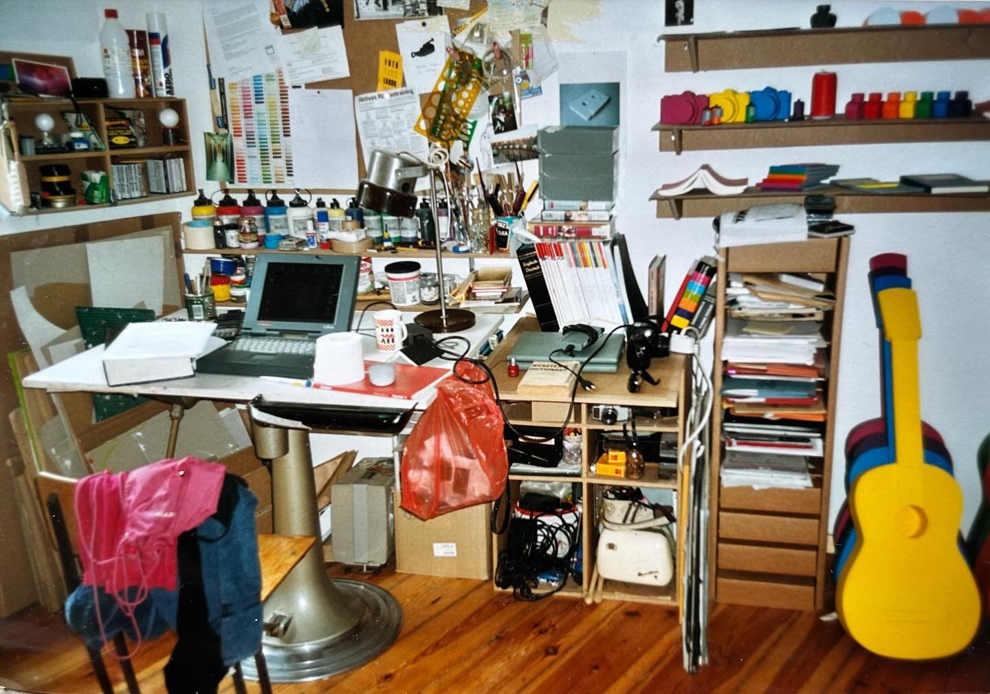 Flashback! 📸💥

This photo is from 2001 and this was my work space in Berlin, which was in the corner of my bedroom. I was 25 and I&rsquo;d been out of art school for about three years. It&rsquo;s brilliant to see this photo now, not just because th