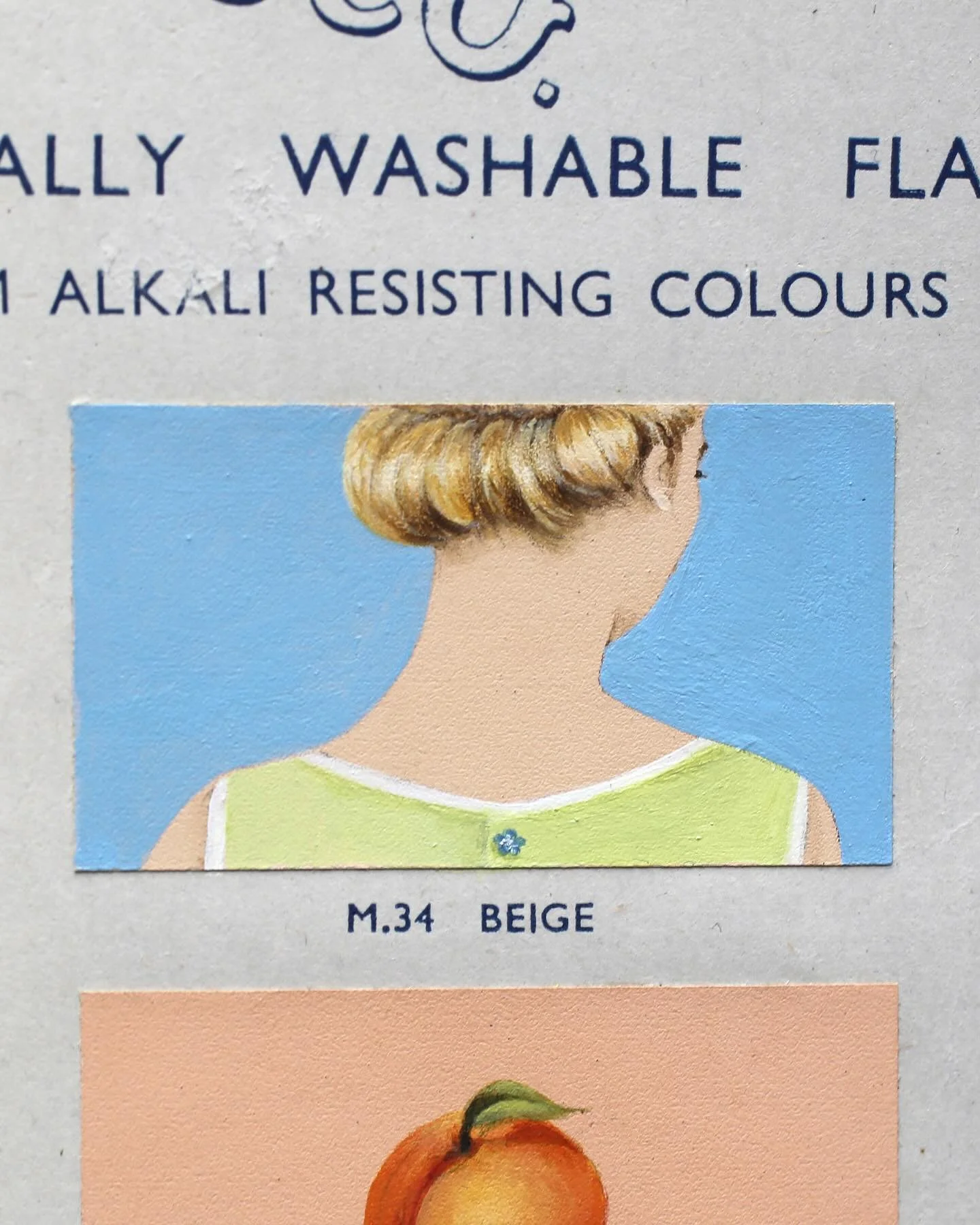 Gathering the paint chips which have turned into a person ✨

These are exciting to paint because the colour becomes the person I&rsquo;m painting - it starts off flat and blank and then it suddenly springs into life. It&rsquo;s very different to pain
