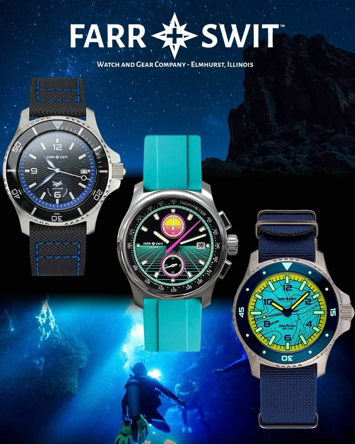 Welcome Farr + Swit (@farrandswit) to Cars at Lincoln Common. Based locally in Elmhurst, Illinois. Farr + Swit creates bold, retro-inspired timepieces. From cassette-themed digital models to solar-powered 80s designs to rugged Swiss-automatic adventu