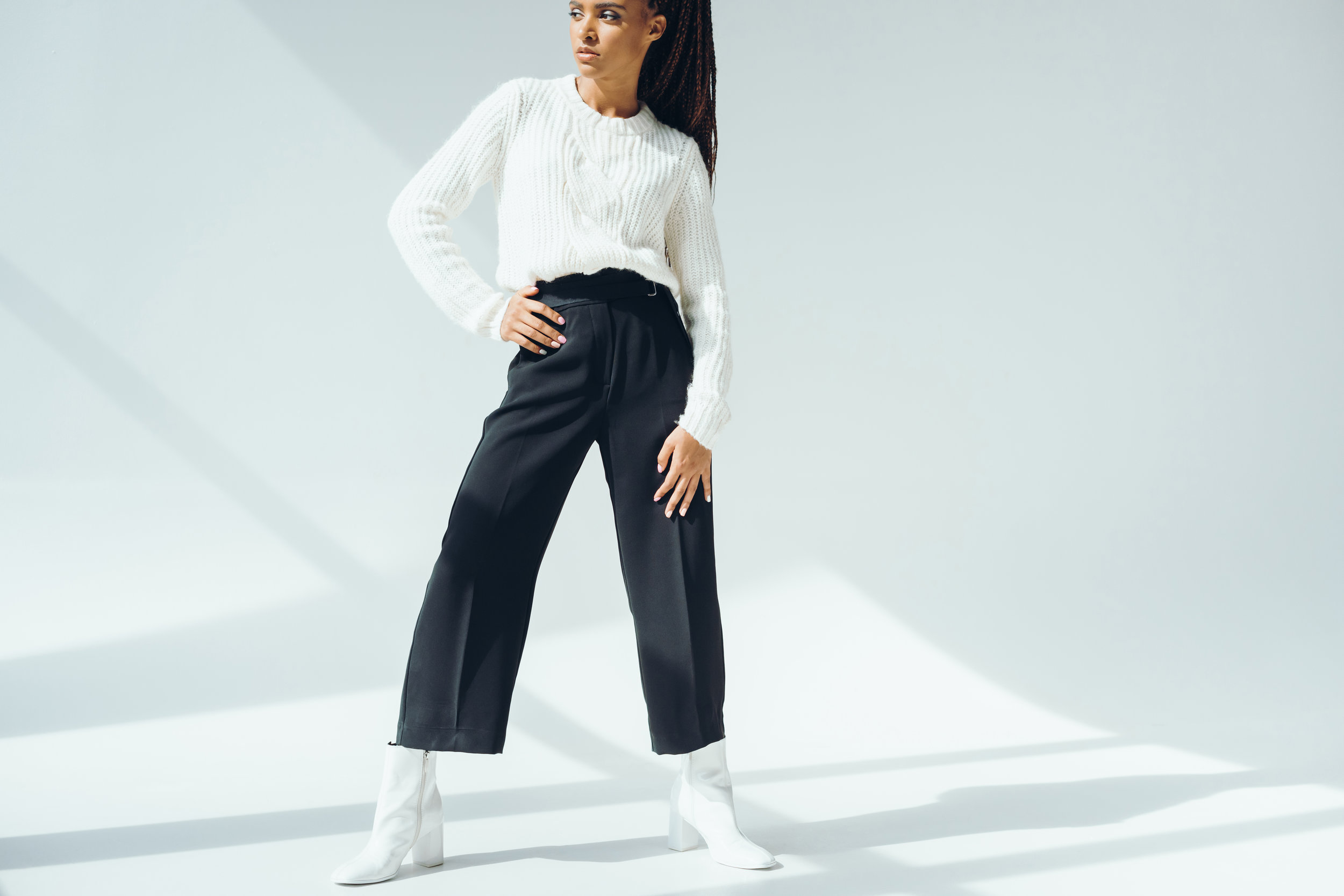 Womens Clothing Trousers Malloni Pants in White Slacks and Chinos Wide-leg and palazzo trousers 