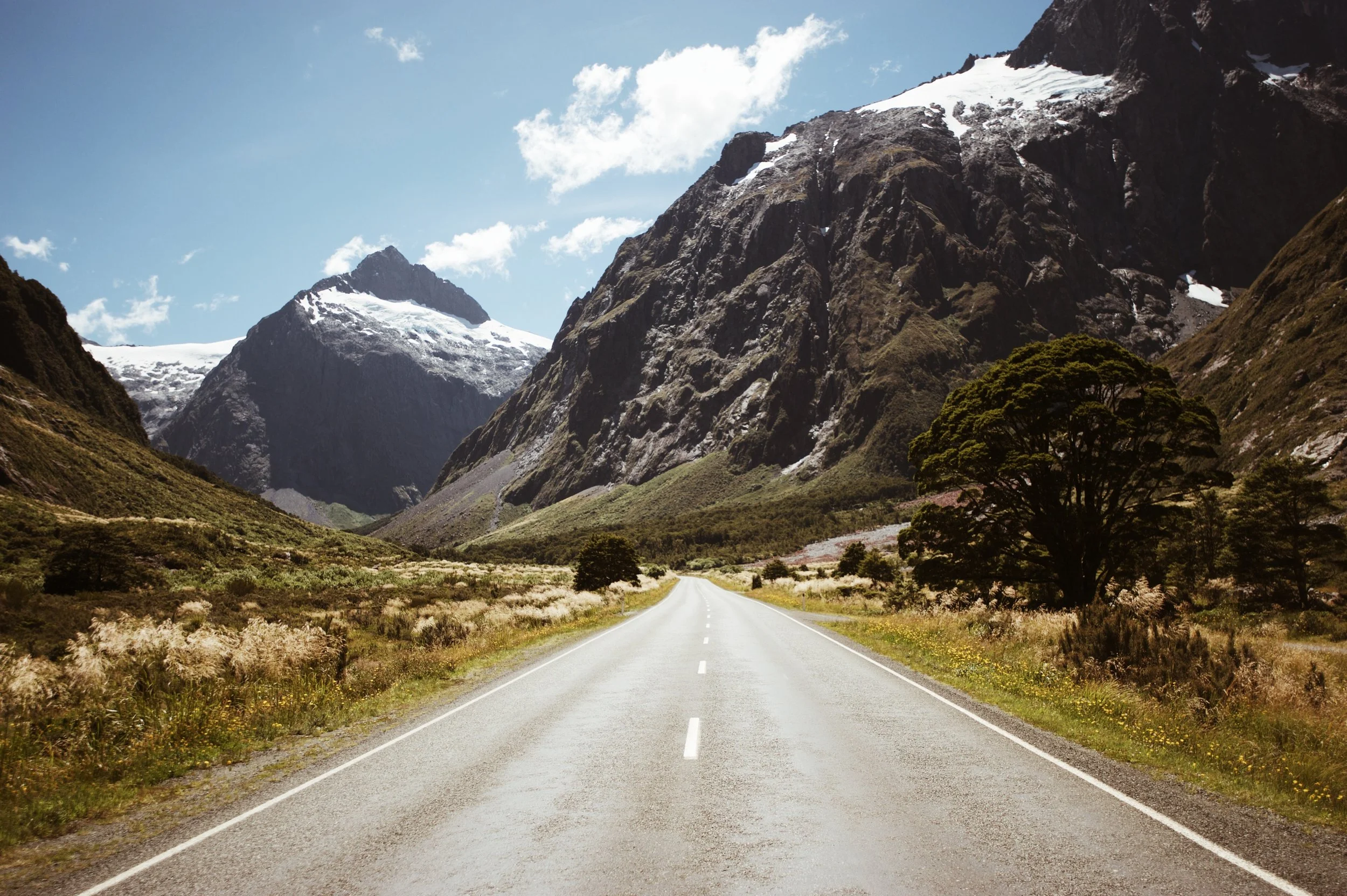 Mountain Road in New Zealand