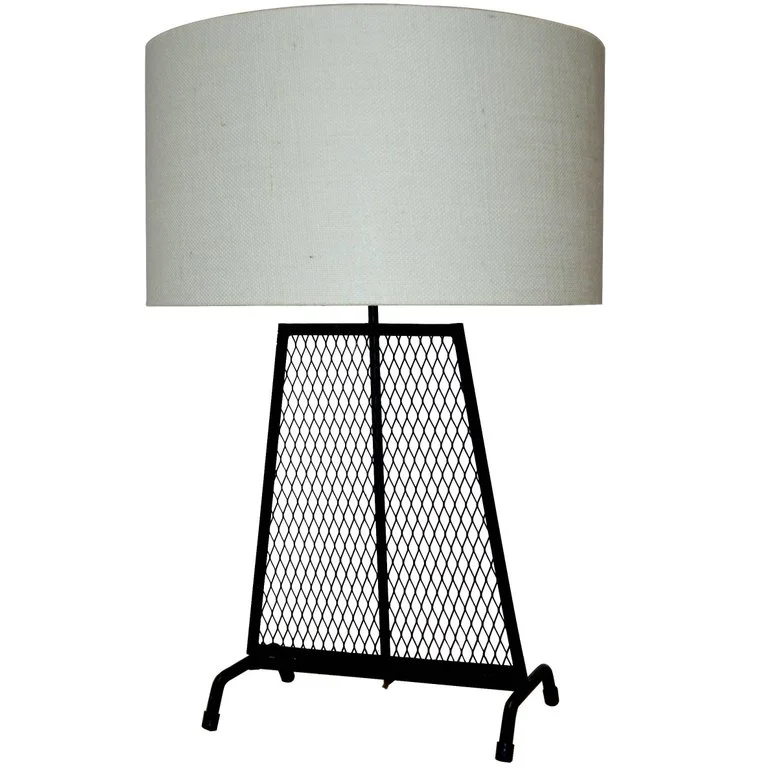 MID-CENTURY MODERN WROUGHT IRON LAMP