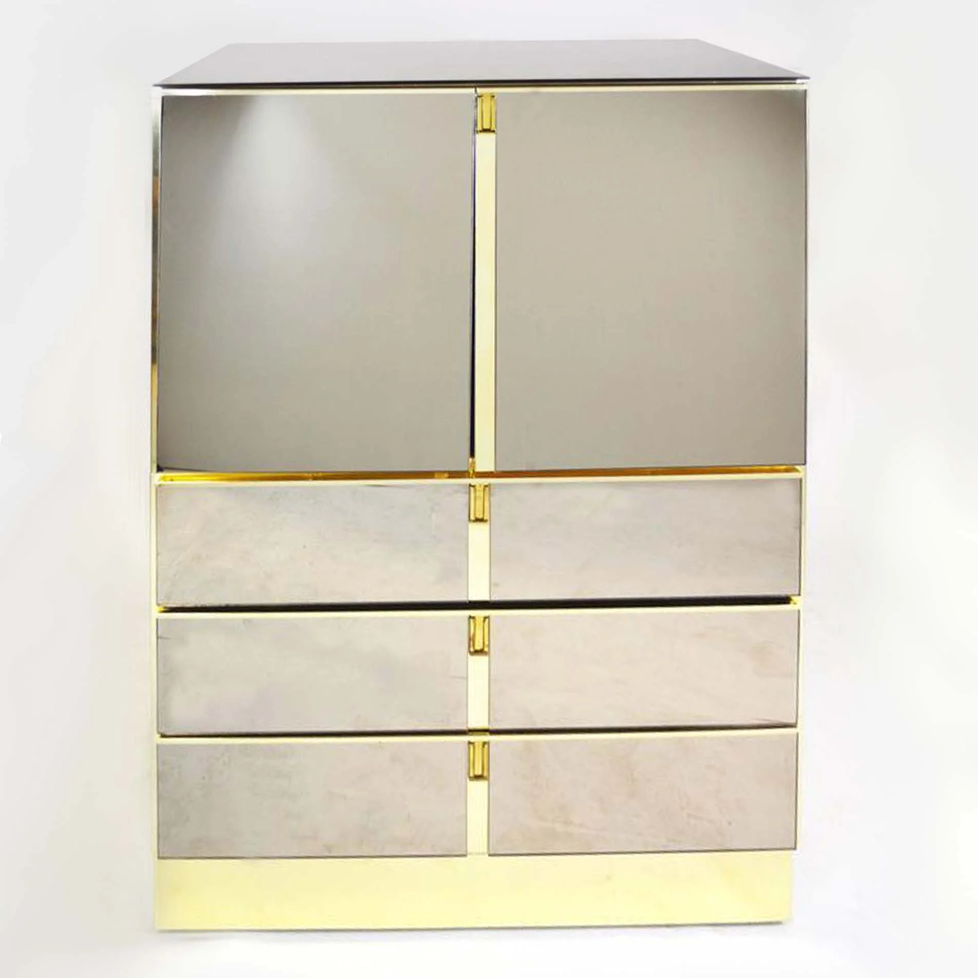 BRONZE MIRRORED BAR CABINET BY ELLO 