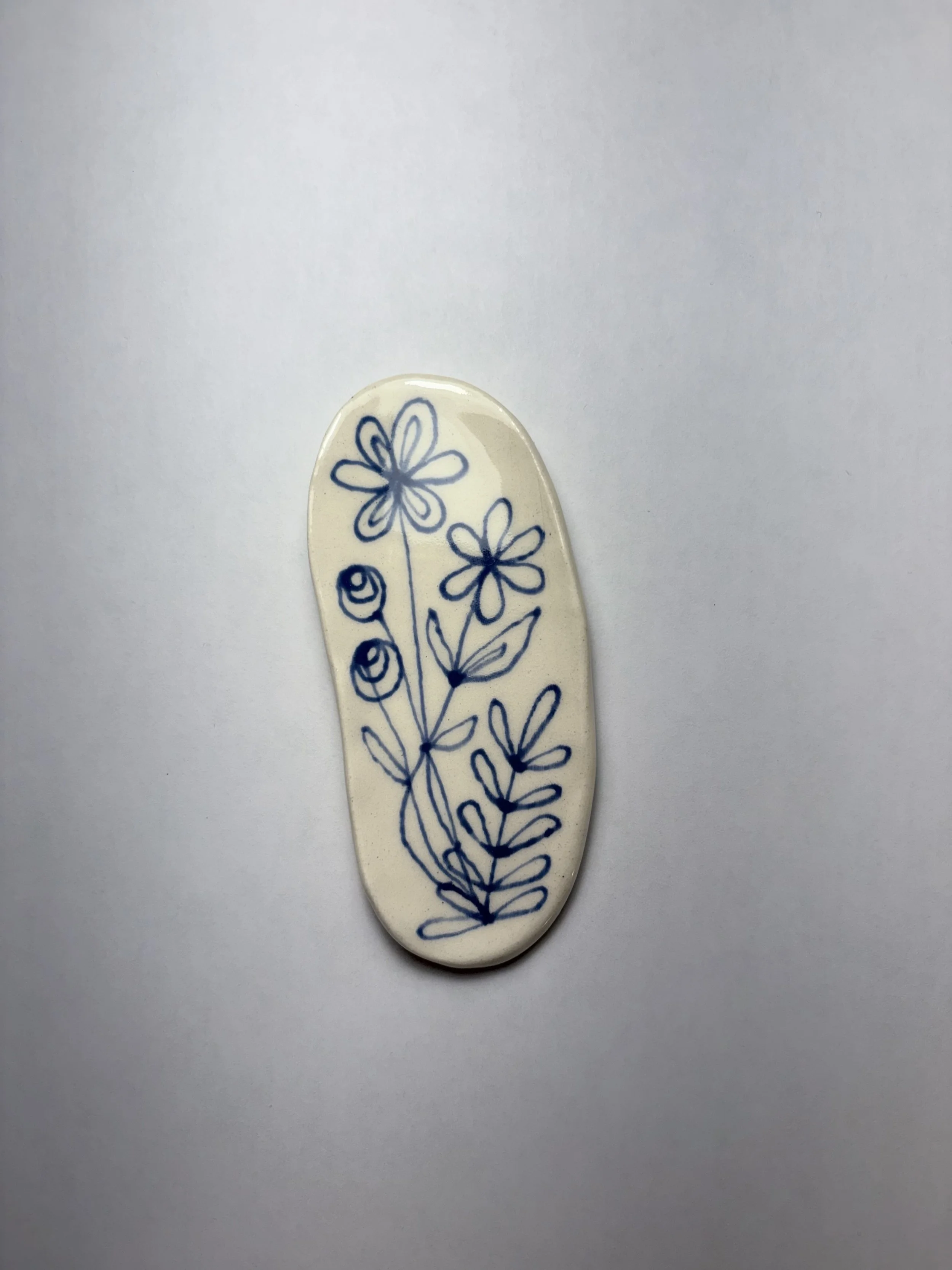 Small Blue Flower Ceramic