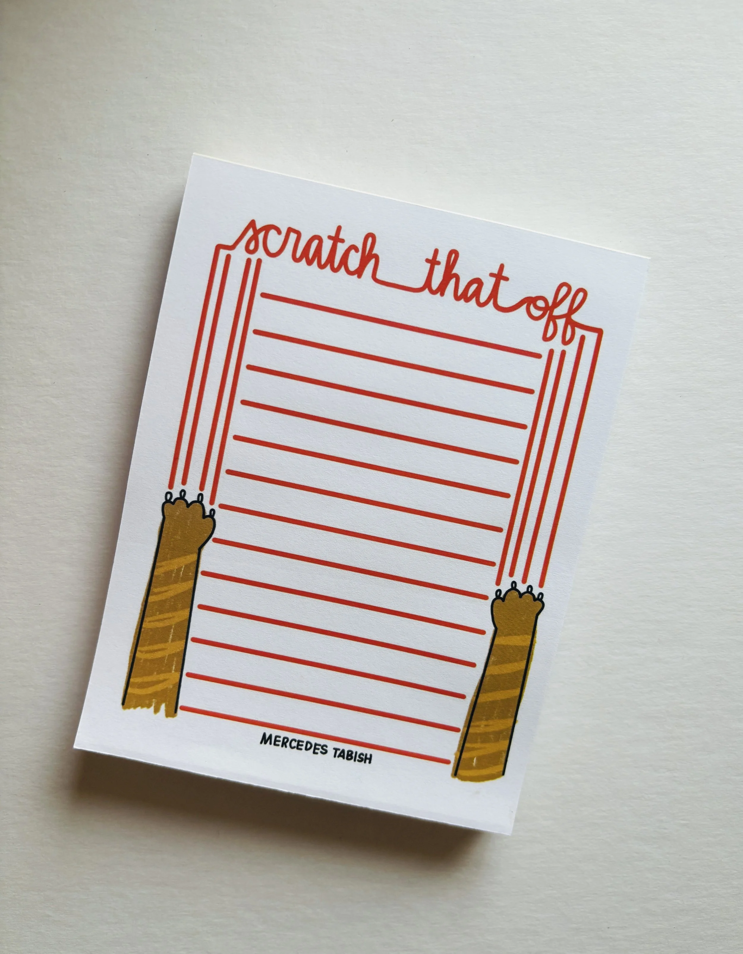 Cat Scratch Notepad
