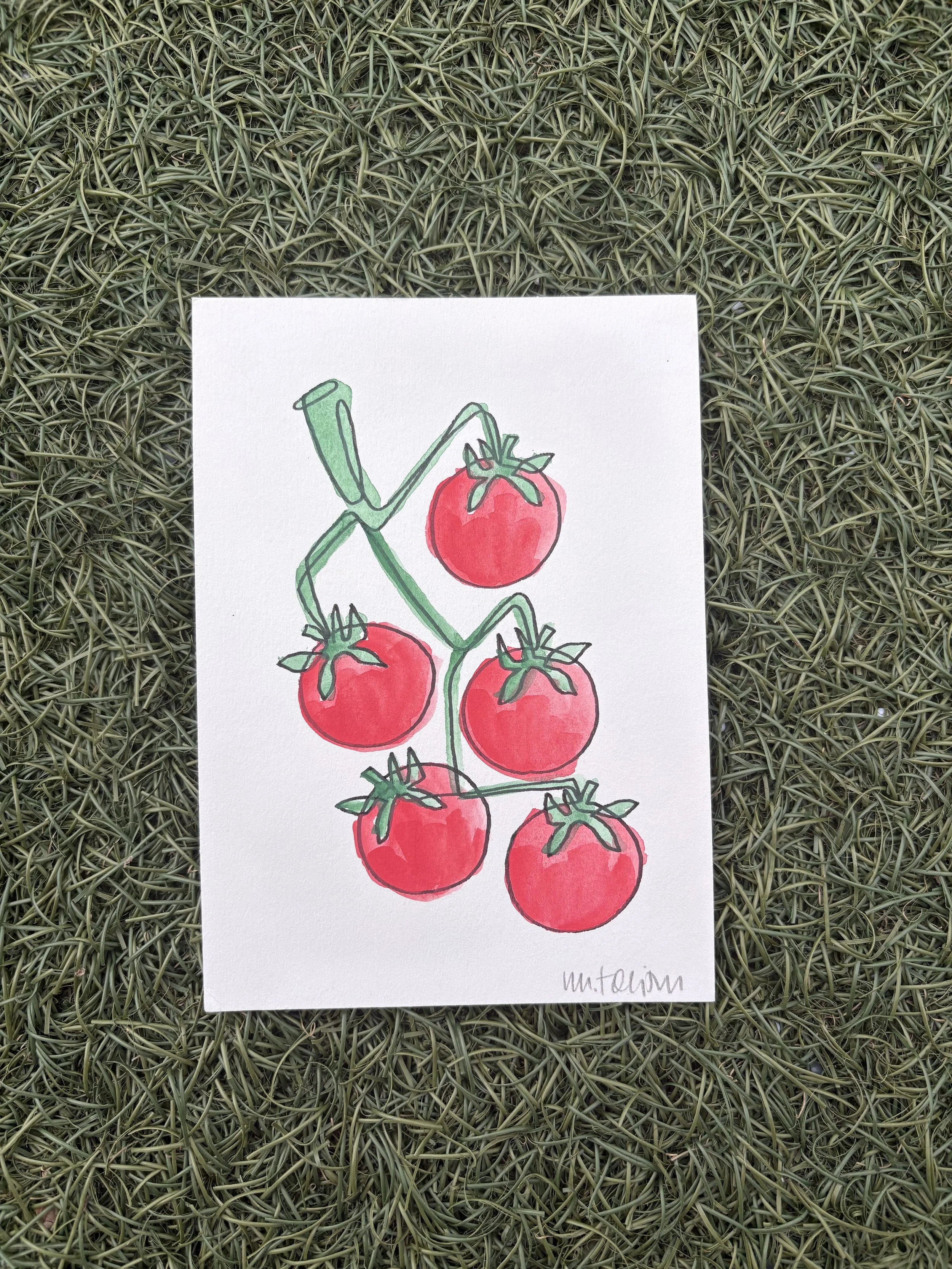 Watercolor Tomatoes