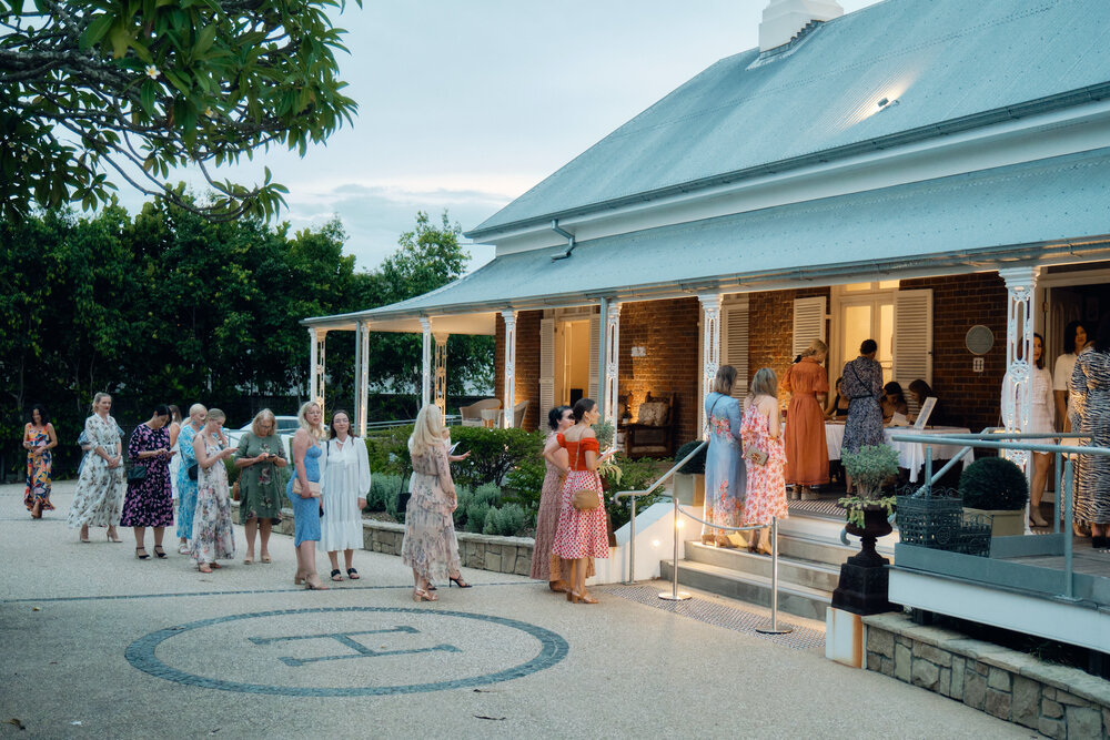  Guests arriving on the grounds of the historic Hanworth House, in East Brisbane. 