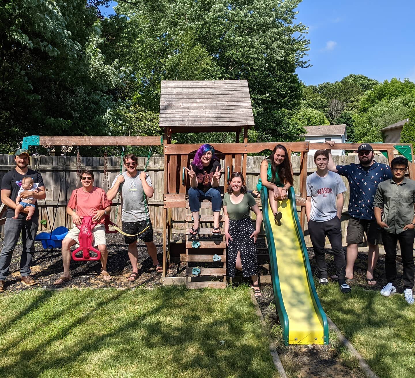 Finally got a chance to have the lab together and get a photo. I'm very grateful for everyone here, they're a wonderful bunch. Also, they make really good food for a potluck.