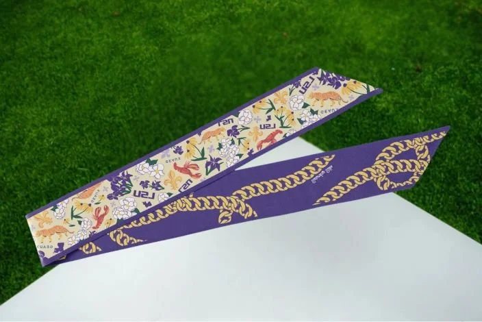 Saturday Silks - Tigers Skinny Twilly Scarf