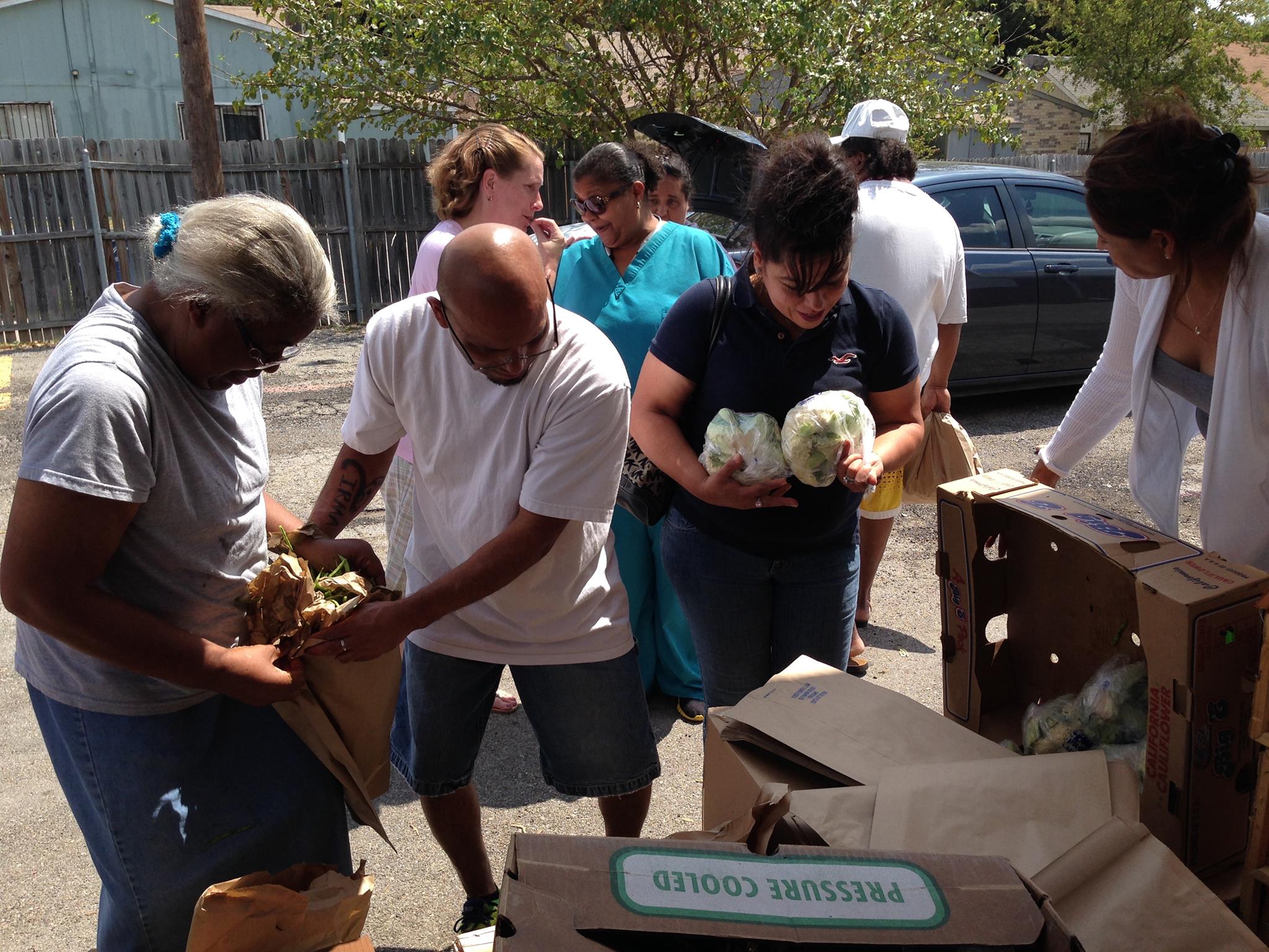 People of the community working together.