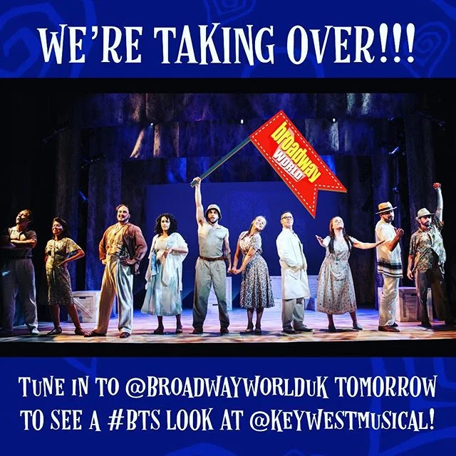 Want to see a #BTS look at @keywestmusical at the @charingcrossthr? Follow @broadwayworlduk, tomorrow (8TH AUG) to see the world of #keywestmusical through the eyes of @wademccollum &amp; @andrea_golinucci! 💕
#takeme2keywest #takeover
#london #offwe
