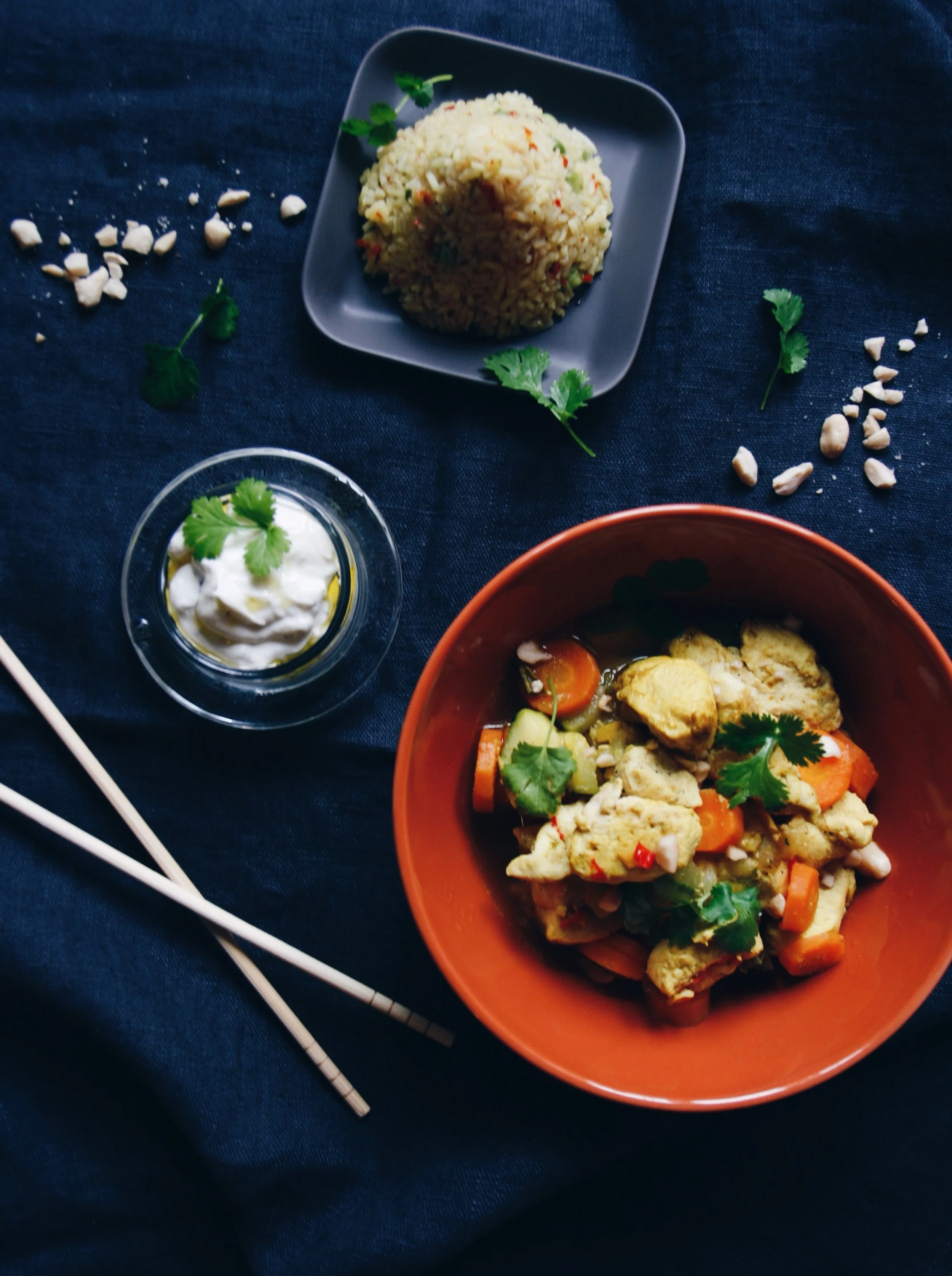 Ginger-curry chicken 