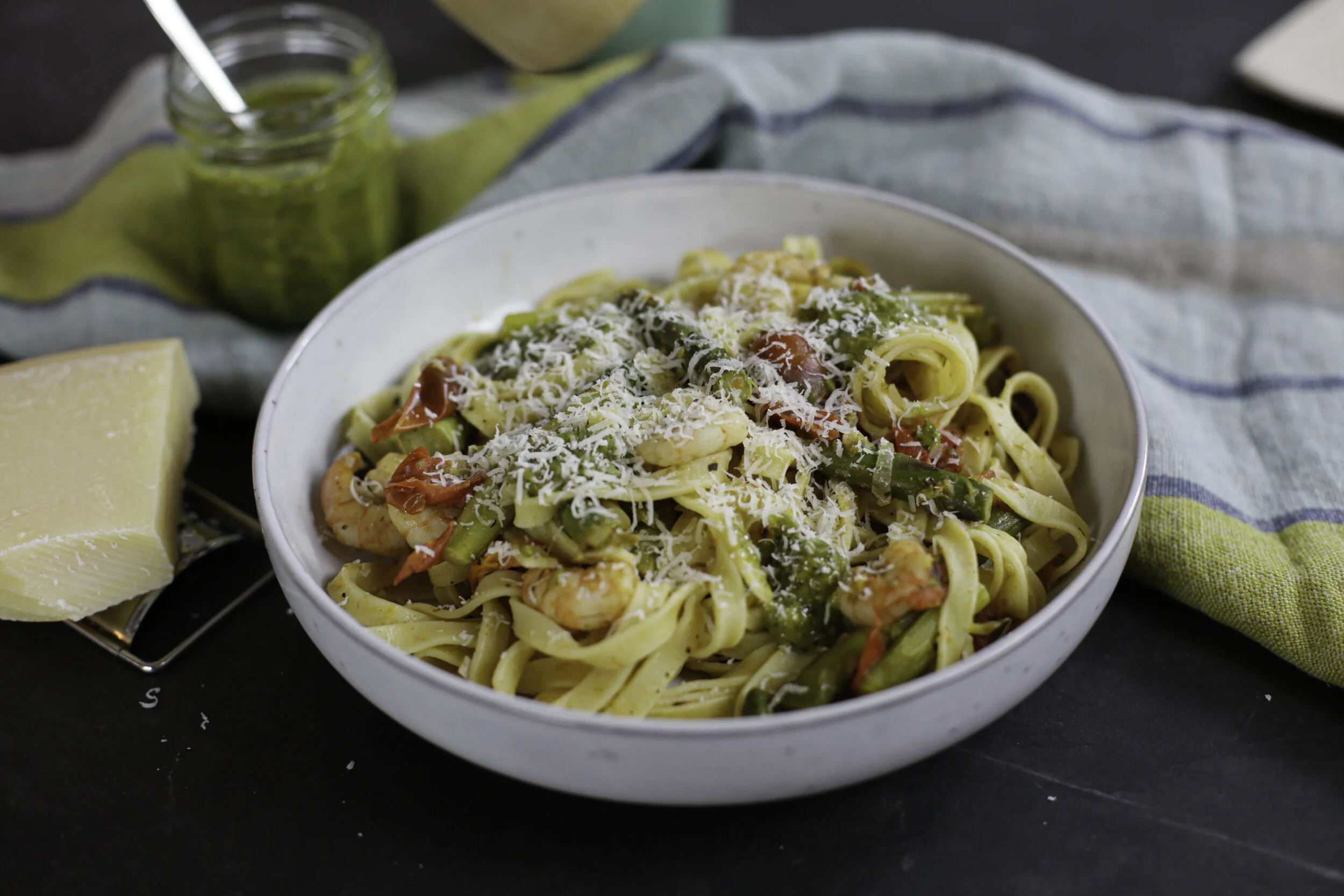 Asparagus Shrimp Tagliatelle&nbsp;