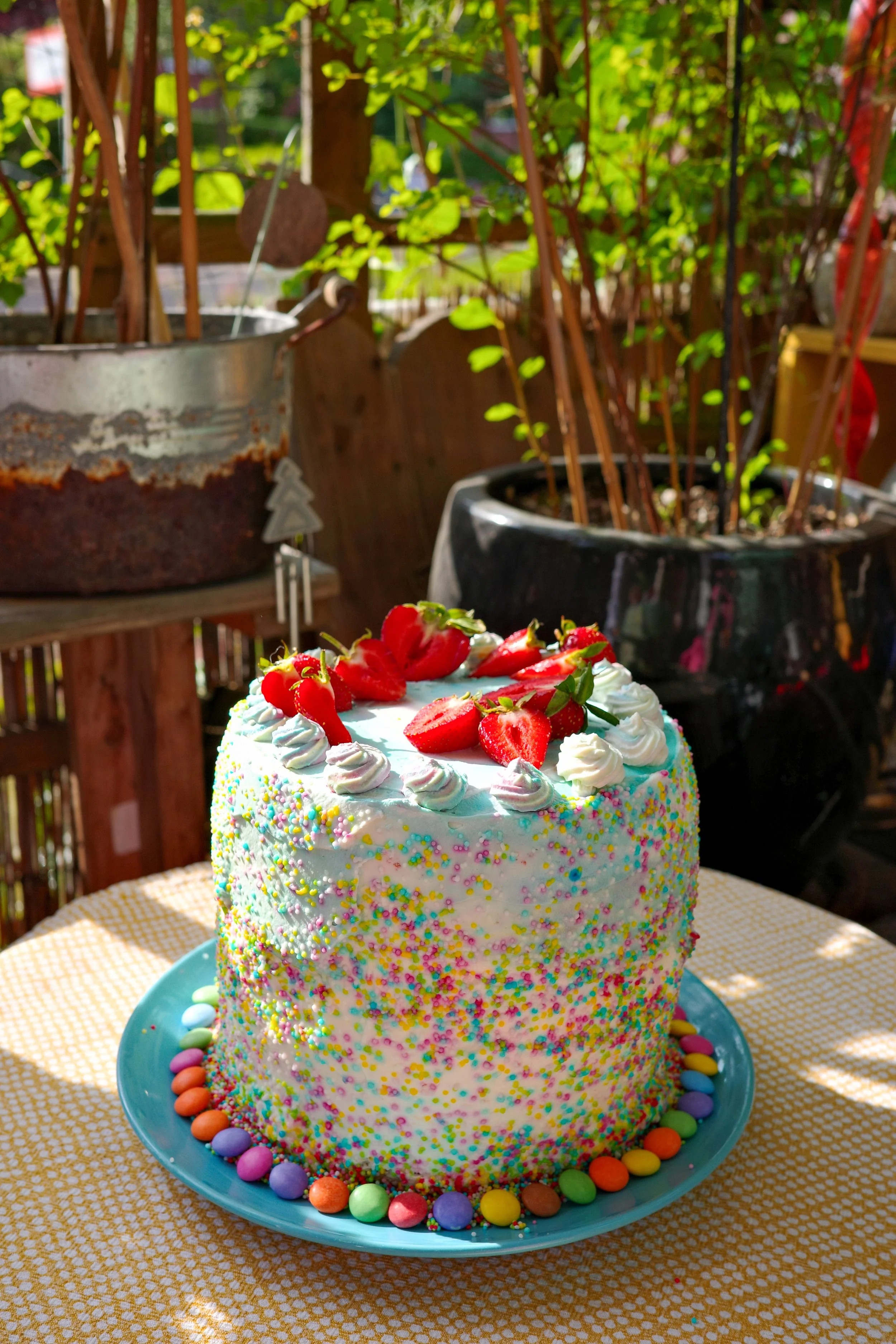 Rainbow Birthday Layer Cake