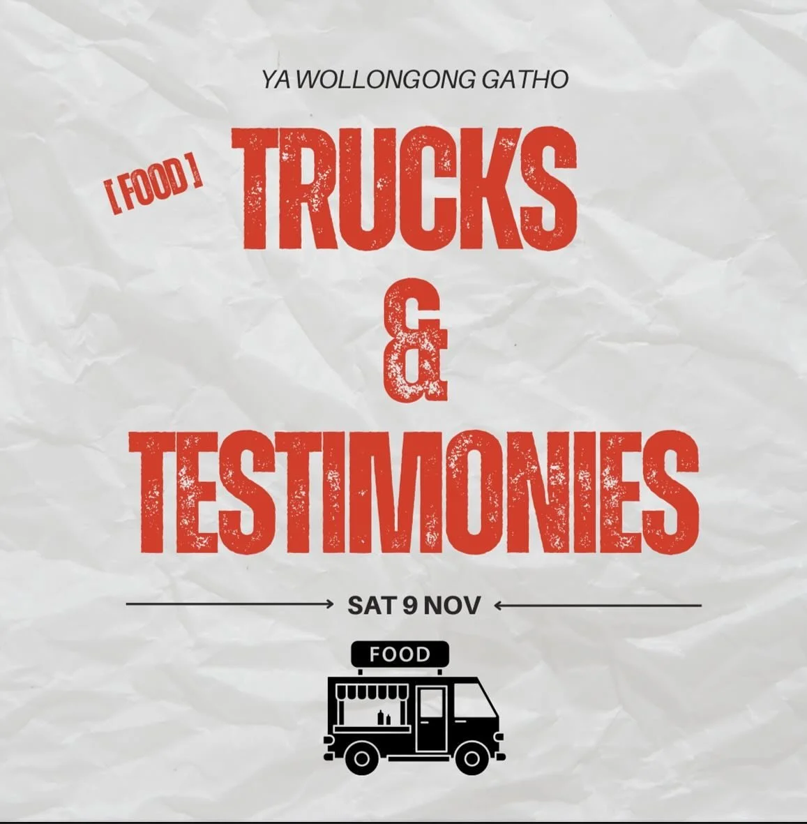 Get keen! Upcoming Wollongong YA combine event! 
🚚Food Trucks
📝Testimonies
🗓️Saturday 9th November 2024
⌚️6pm
⛪️ St Michael&rsquo;s Anglican Church