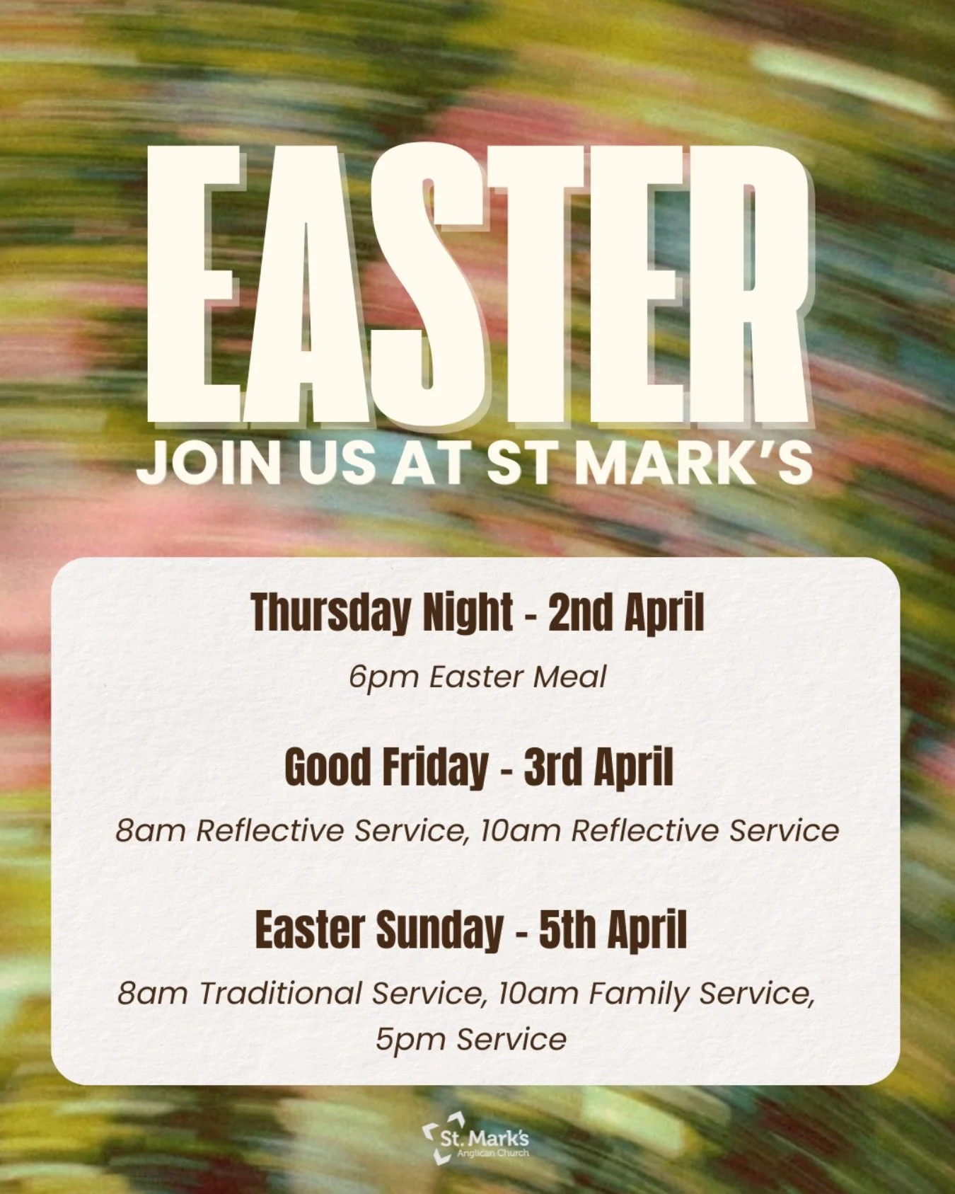 Start inviting friends &amp; family to one of our Easter Services this year! 

More info to come in the following weeks 🌟