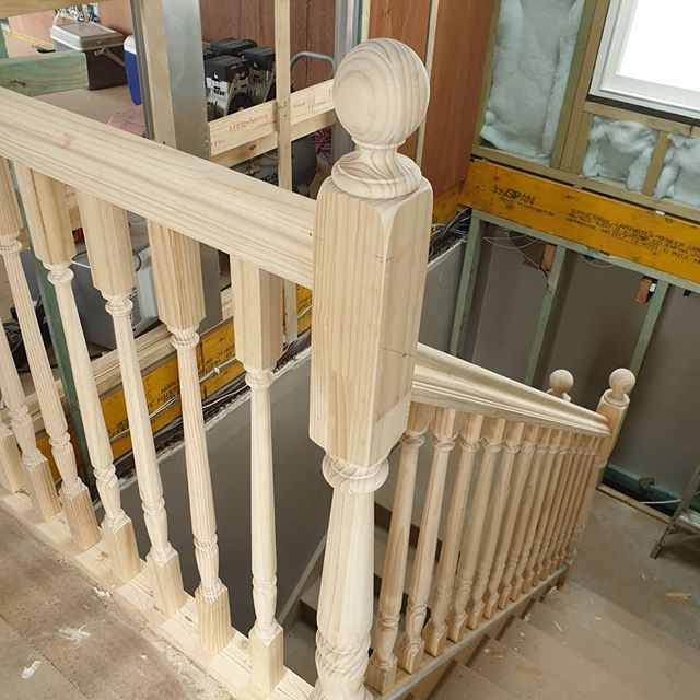 Easy carpet stair job for a Friday, add a little pine balustrade all pine for paint and we are done.. #pinestairs #balustrades #stairrenovation #sydney #sydneystairs #carpetstairs