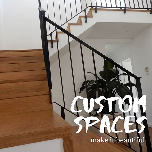 Tallow Wood staircase with cut string detail. Designed and installed by Custom Spaces.
Clean steel handrail powder coated black. 
Thanks to @rajoinery for your help!! #architecture #stairsdesign #sydneyarchitecture #sydneystairs #customspaces #hardwo