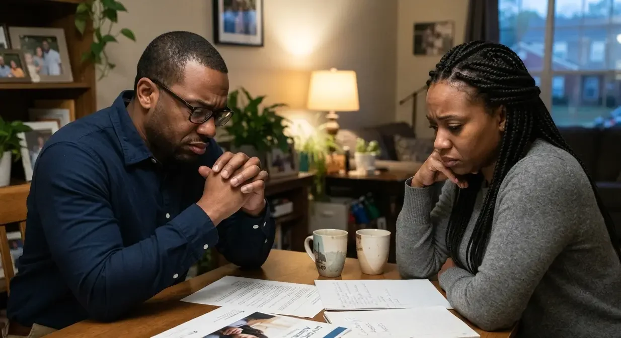 A couple considering divorce in Germantown, TN.webp