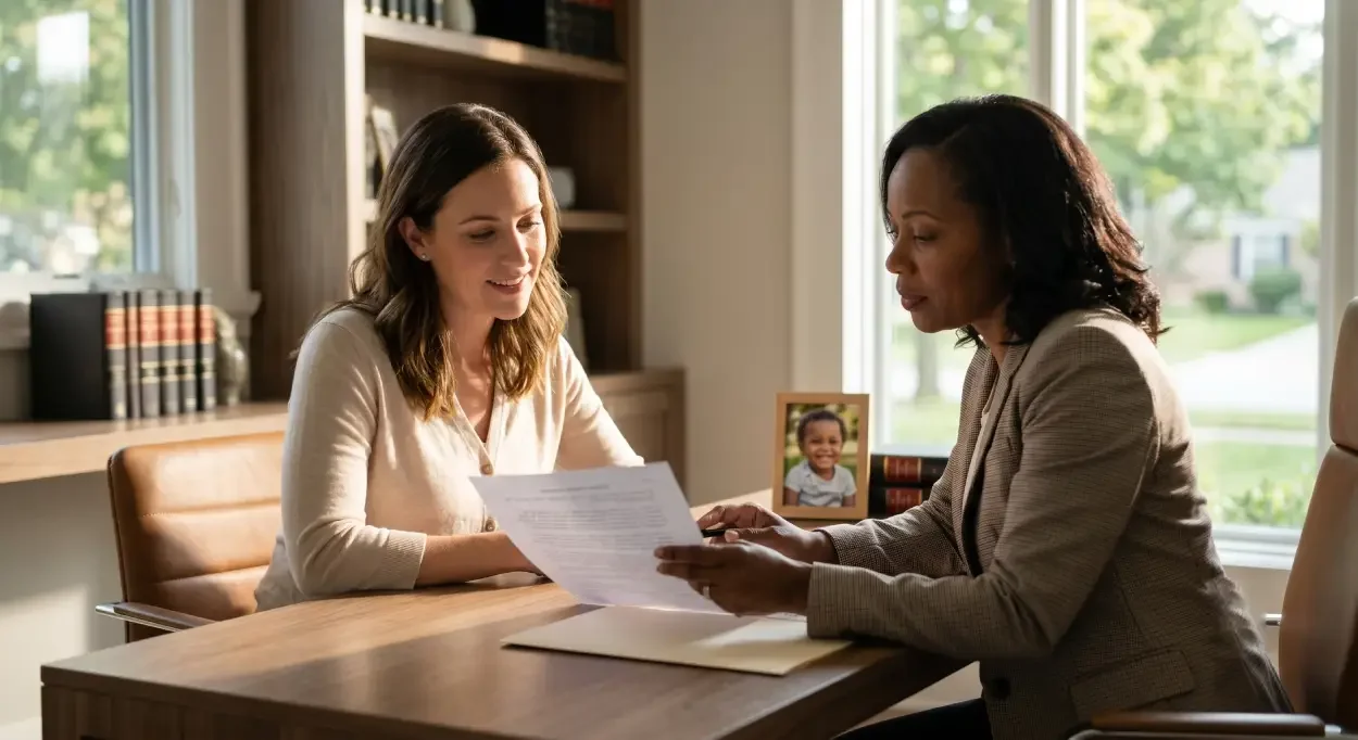 Child Support Lawyer in Mississippi helping a mother.webp