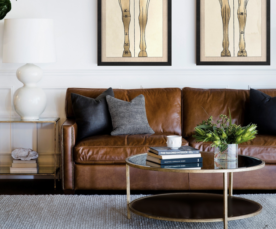 A rug, coffee table, stylish lighting and side tables can make all the difference in small spaces. Image: cocorepublic.com.au