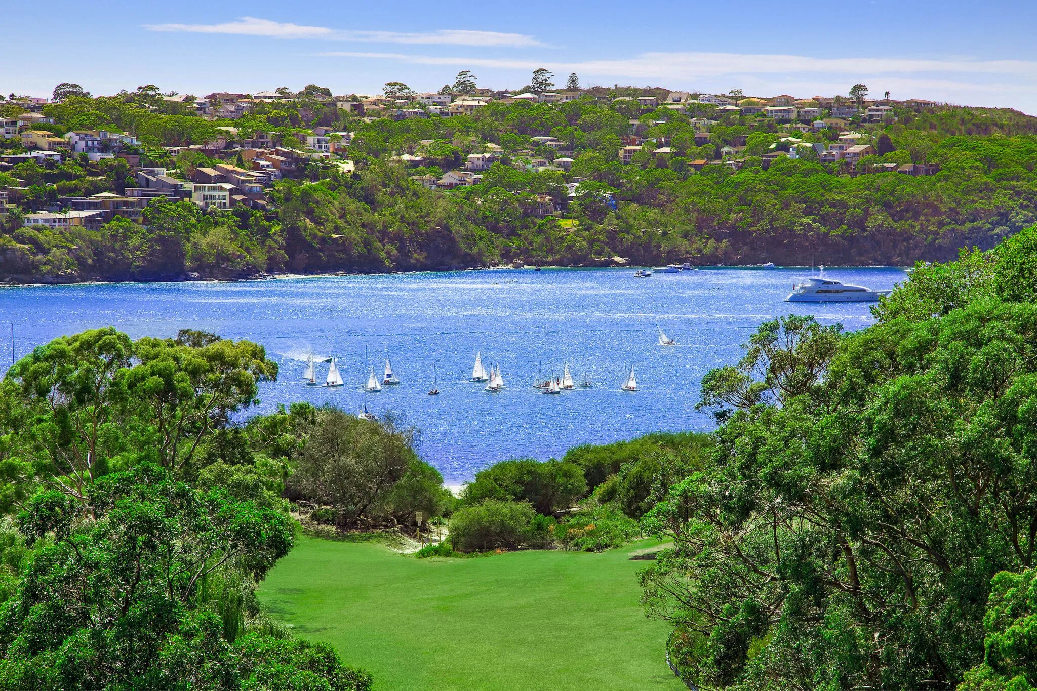 This stunning view, over Rosherville Reserve, awaits at 18 Kiora Ave, Mosman.