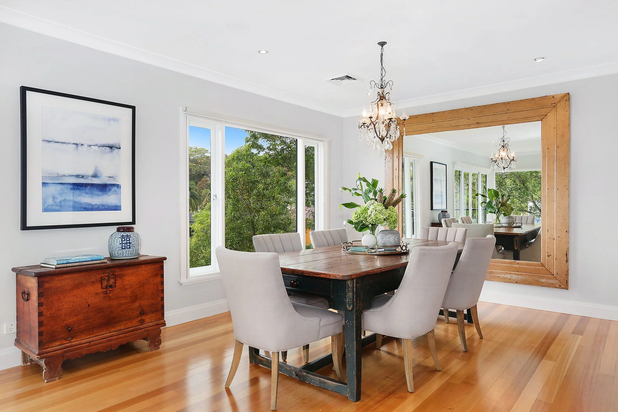 The stylish Hamptons inspired home has a price expectation of between $5.5m-6m.