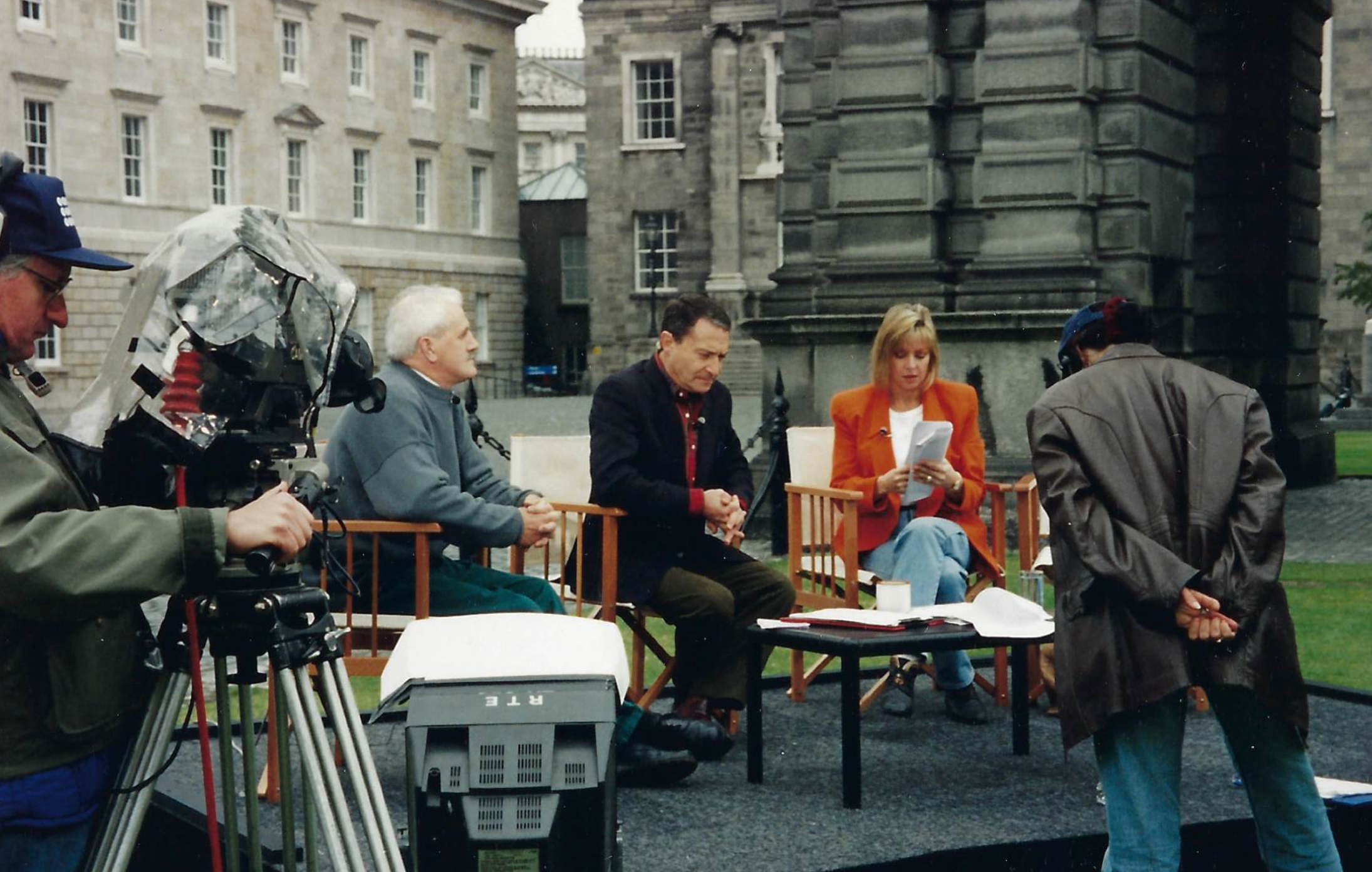 Steve and Liz Hayes on set in Ireland.