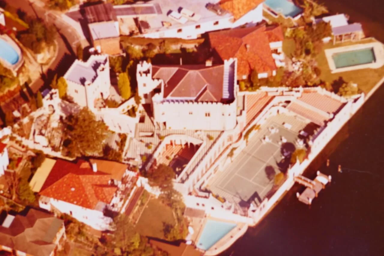 An aerial view of Chalwin Castle, on Shellbank Avenue, Cremorne.