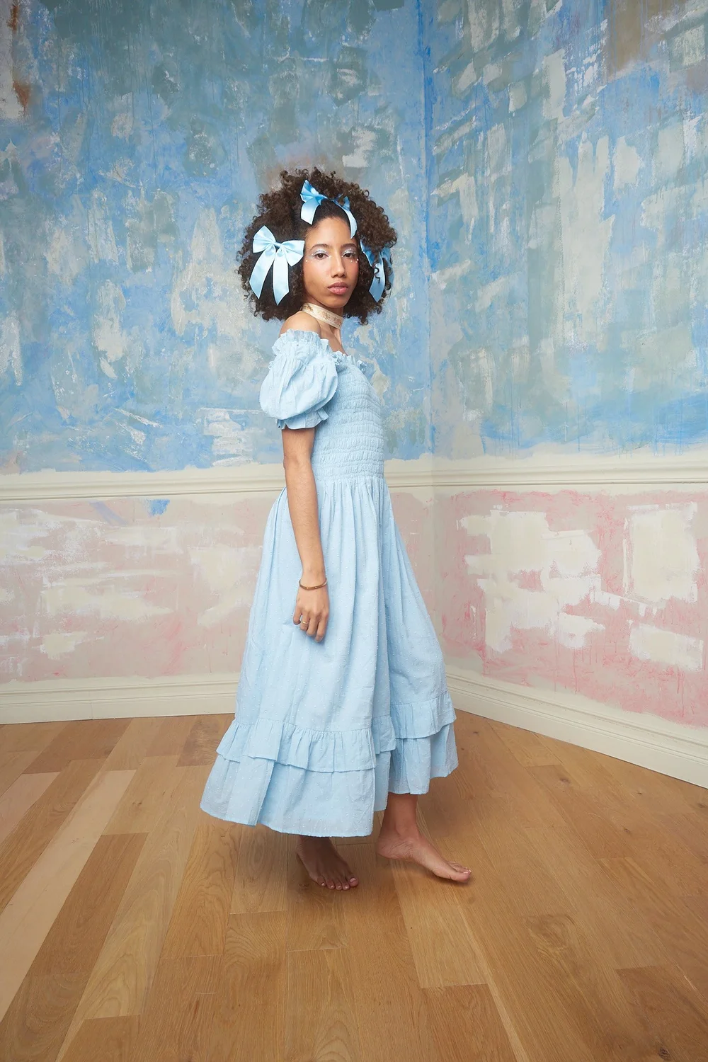 Odette Dress - Powder Blue  Dynasty George