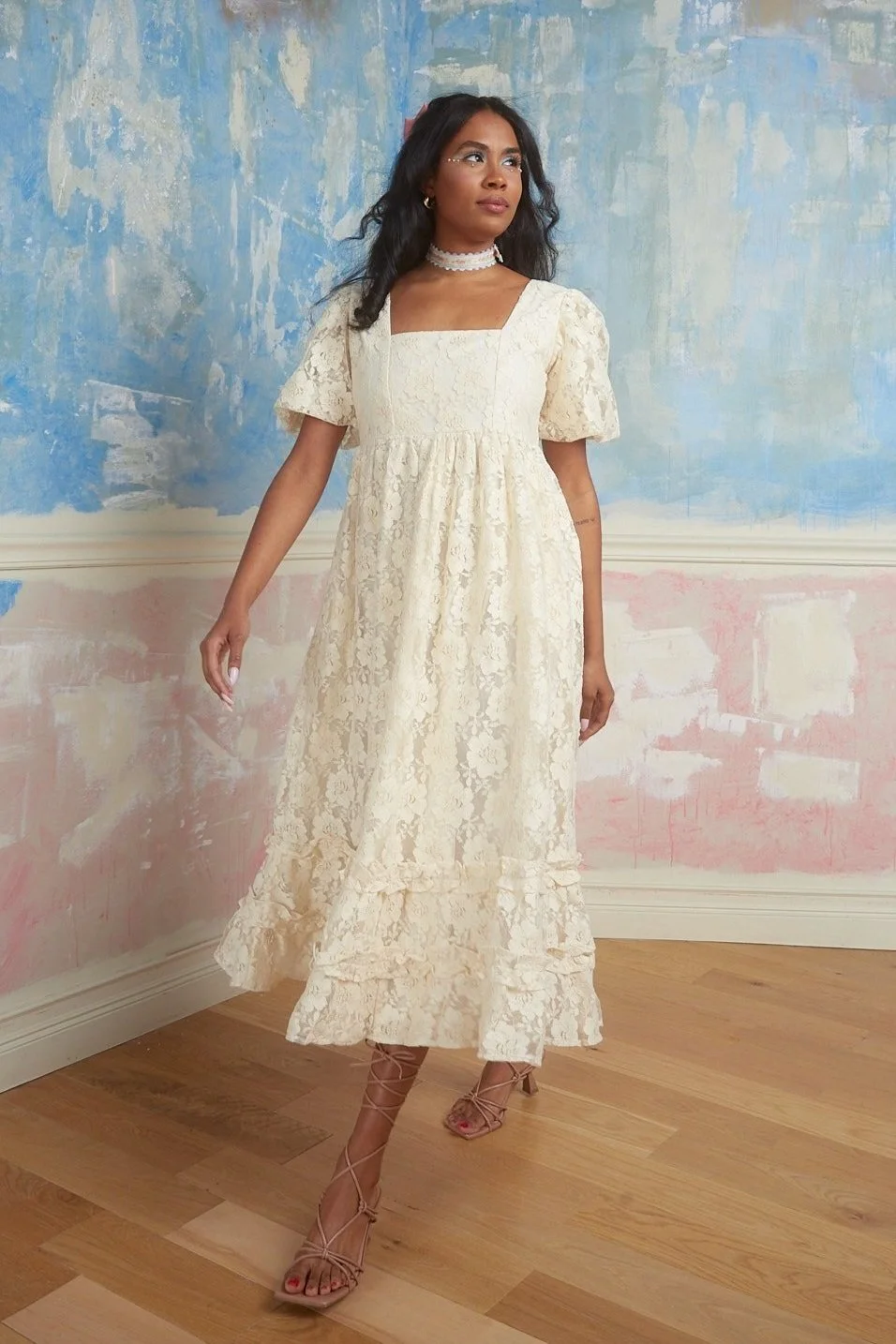 Antionette Dress - Vanilla Lace Dynasty George Antionette Dress - Vanilla Lace Dynasty George