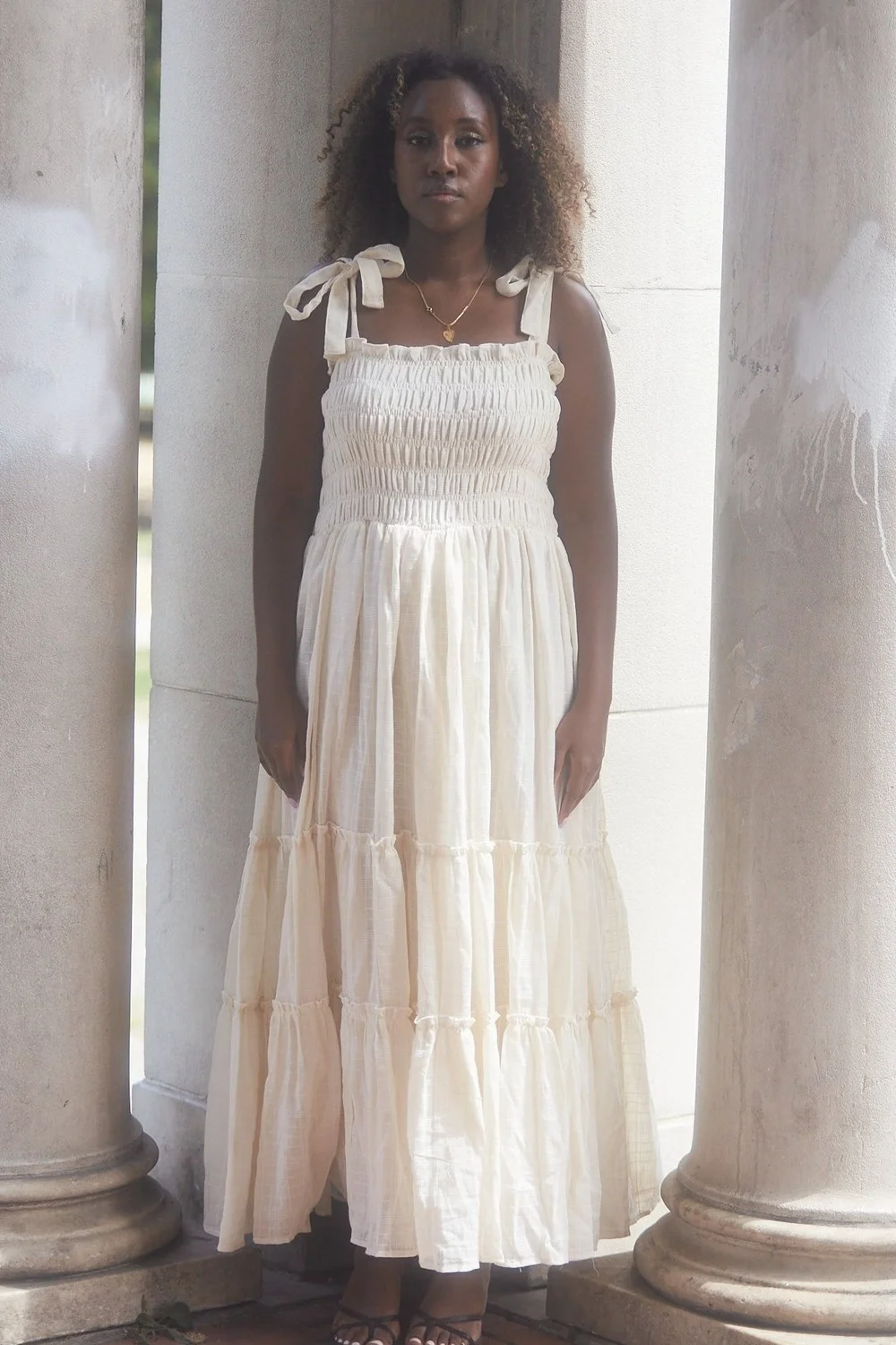 Clementine Maxi Dress- Crema  Dynasty George