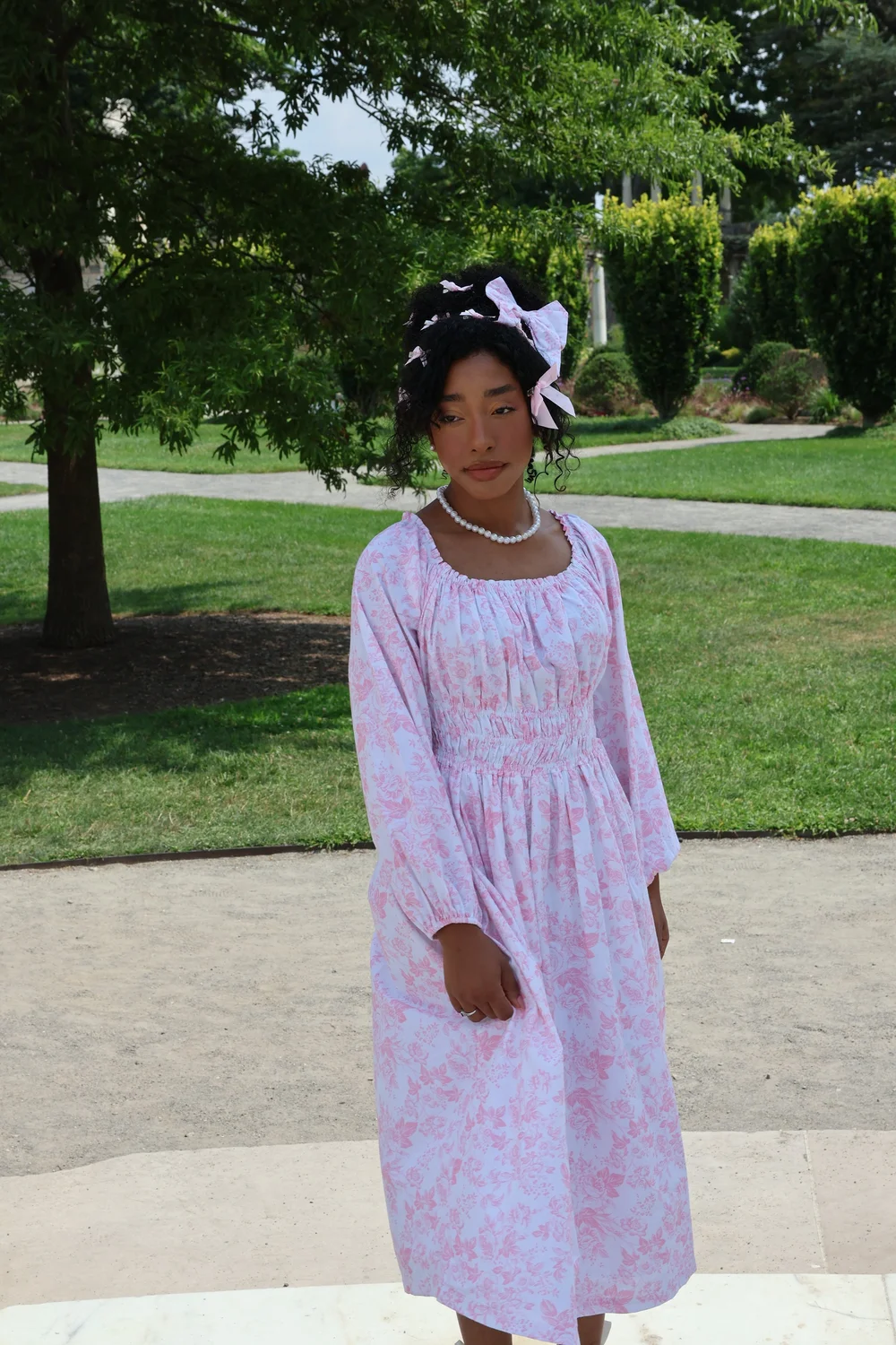 Daphne Dress - Pink Toile  Dynasty George