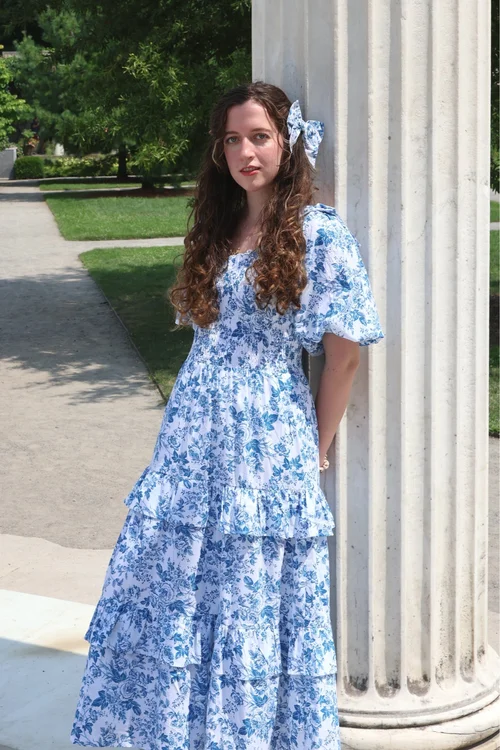 chinese dress ladies Vintage George F Couture Pleated Maxi Dress main image 1