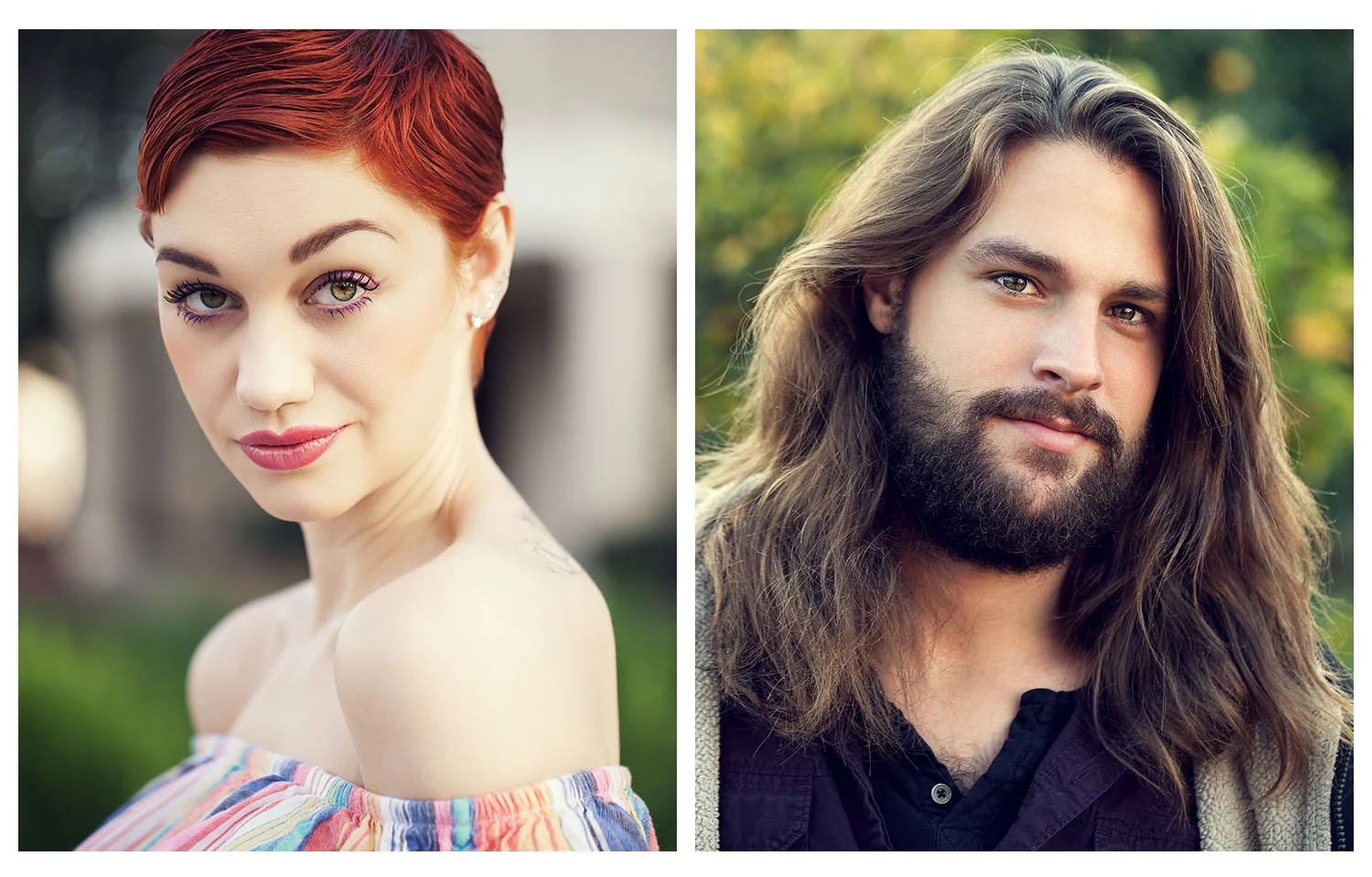 These headshots have nicely blurred backgrounds that keep the focus on the actor’s face.