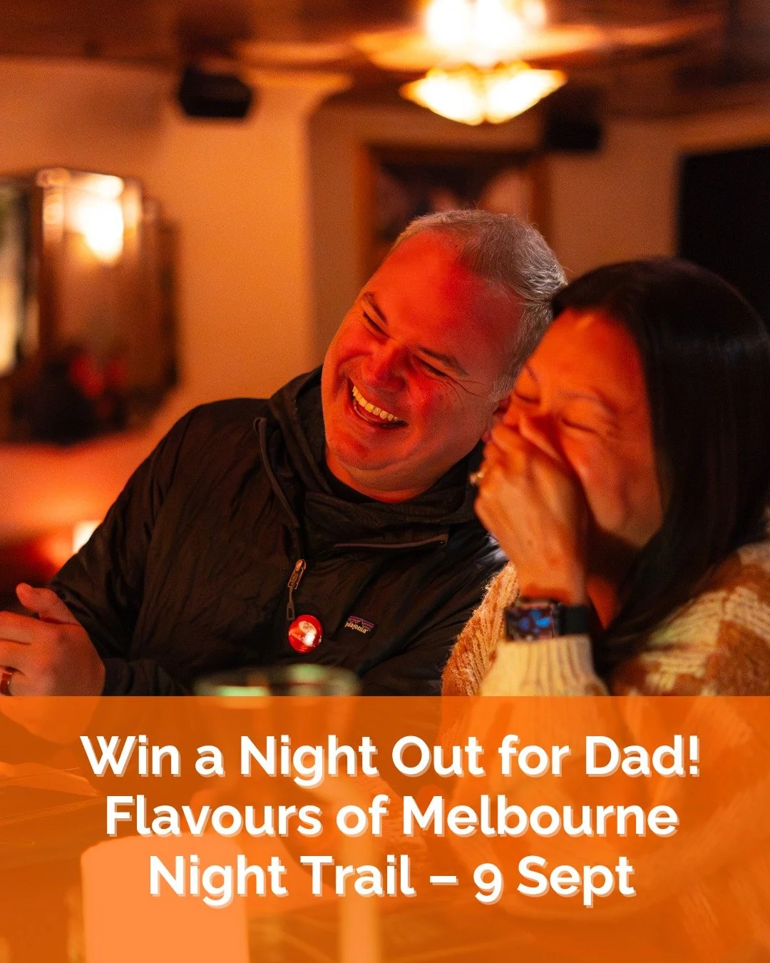 🎉 Father&rsquo;s Day Giveaway! 🎉

Want to treat Dad to a night out he won&rsquo;t forget?
We&rsquo;re giving away 2 free tickets to our Flavours of Melbourne Night Trail on Monday, 9th September! 🌃✨

🍜 Progressive dining through Melbourne&rsquo;s