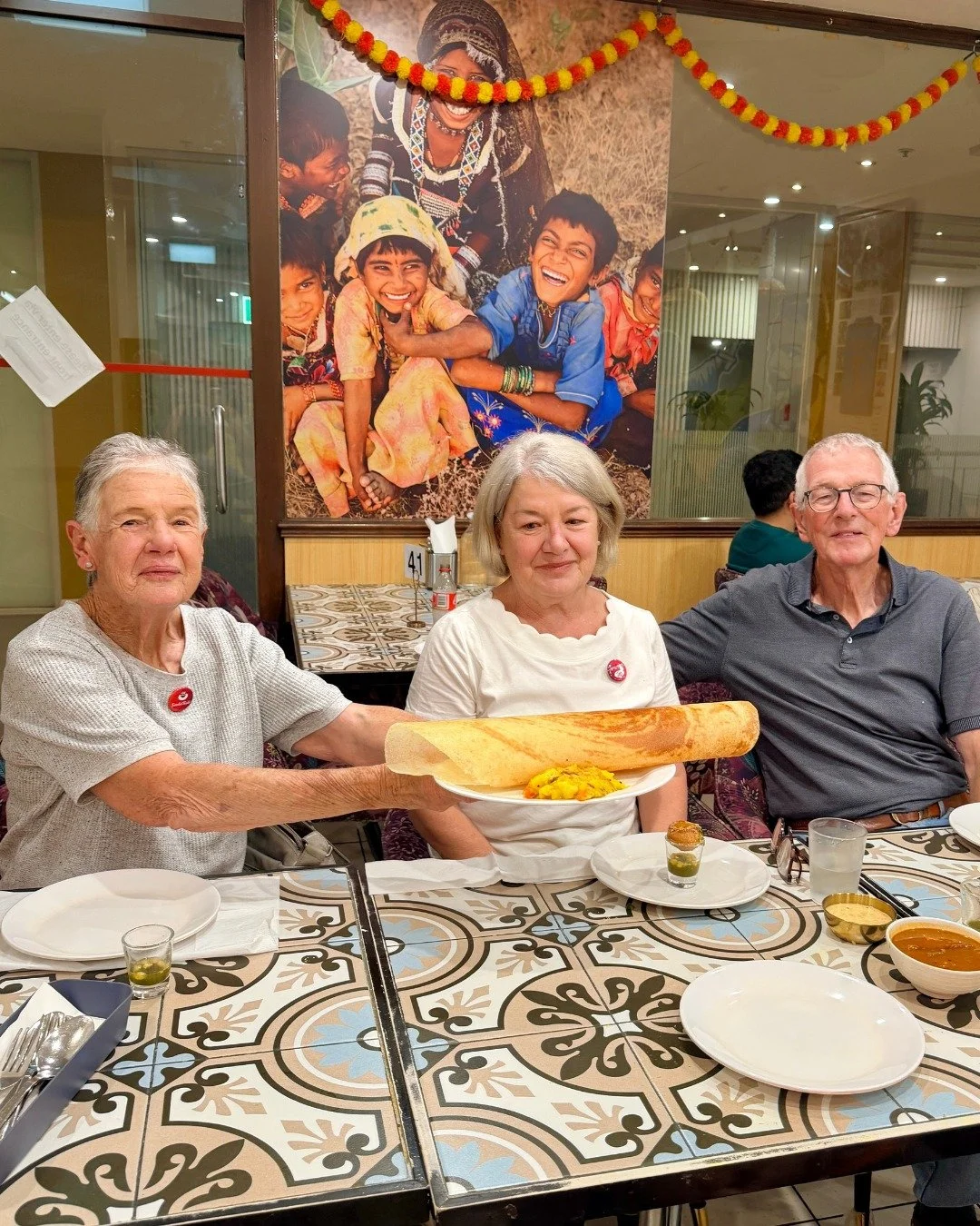 Bigger than your plate&hellip; and worth every bite. 😍

This is a 70mm paper masala dosa. 

It's crisp, golden perfection. Thin, shattering layers wrapped around spiced potato, served with all the extras.

It's one of the dishes on tour that stops t
