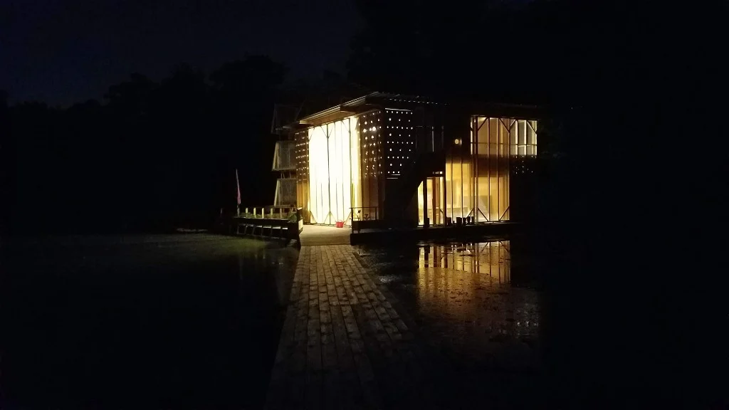 As Rebuilt, Again: As a pavilion at the Floating University. Photo by Nicolas Kemper.