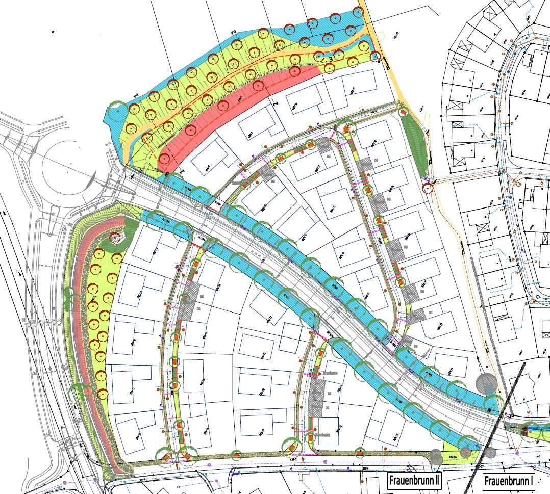  Freianlagenplan im Baugebiet 